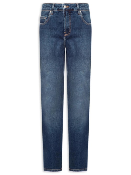 Calça Masculina Jeans Slim Onda Média - Azul