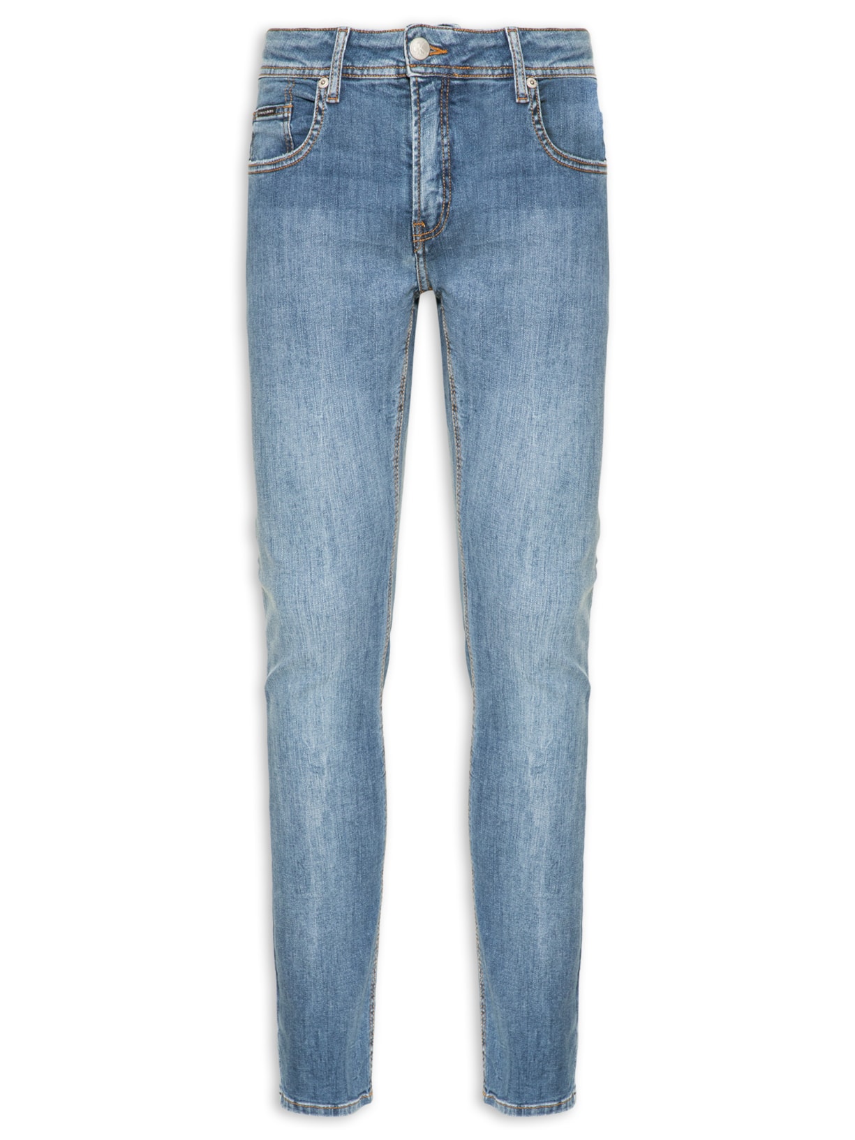 Calça Masculina Jeans Super Skinny Filigrana Duplo - Azul