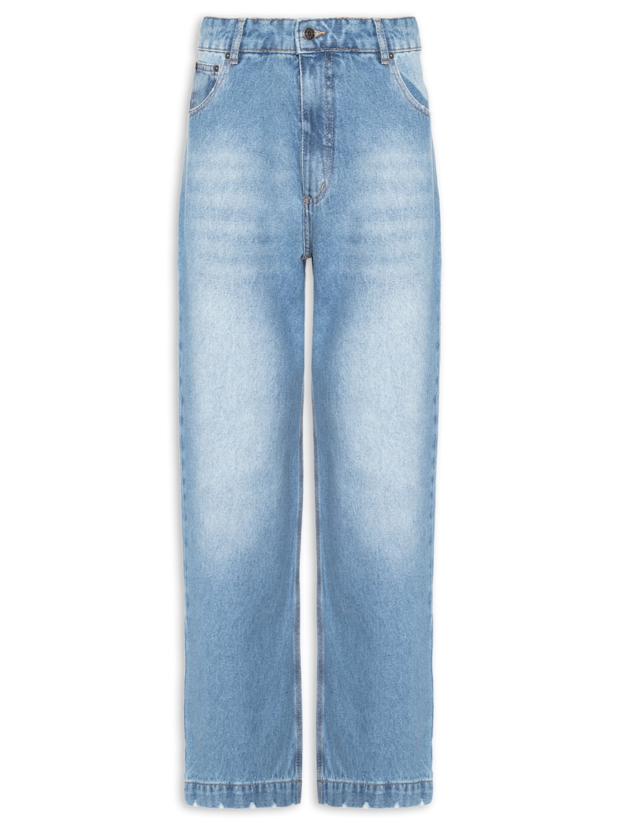 Calça Masculina Jeans Wide Fades - Azul