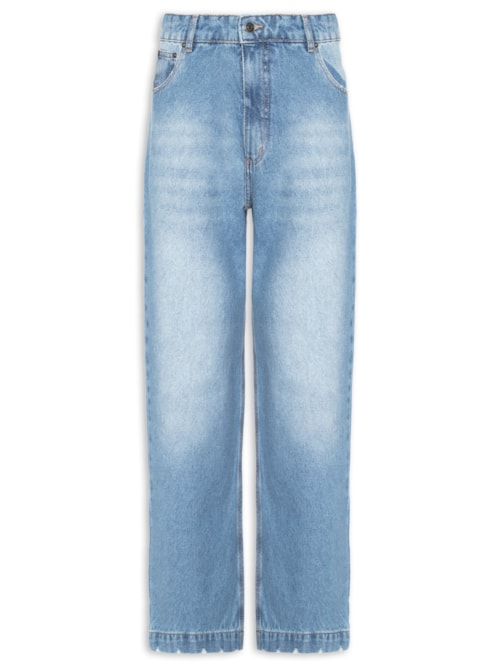 Calça Masculina Jeans Wide Fades - Azul