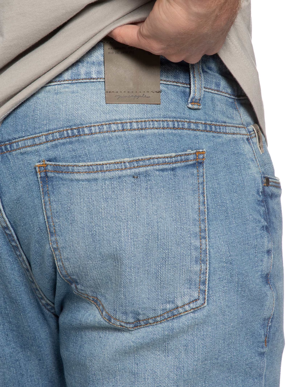 Calça Masculina Jeans Worn Wash Azul Pineapple