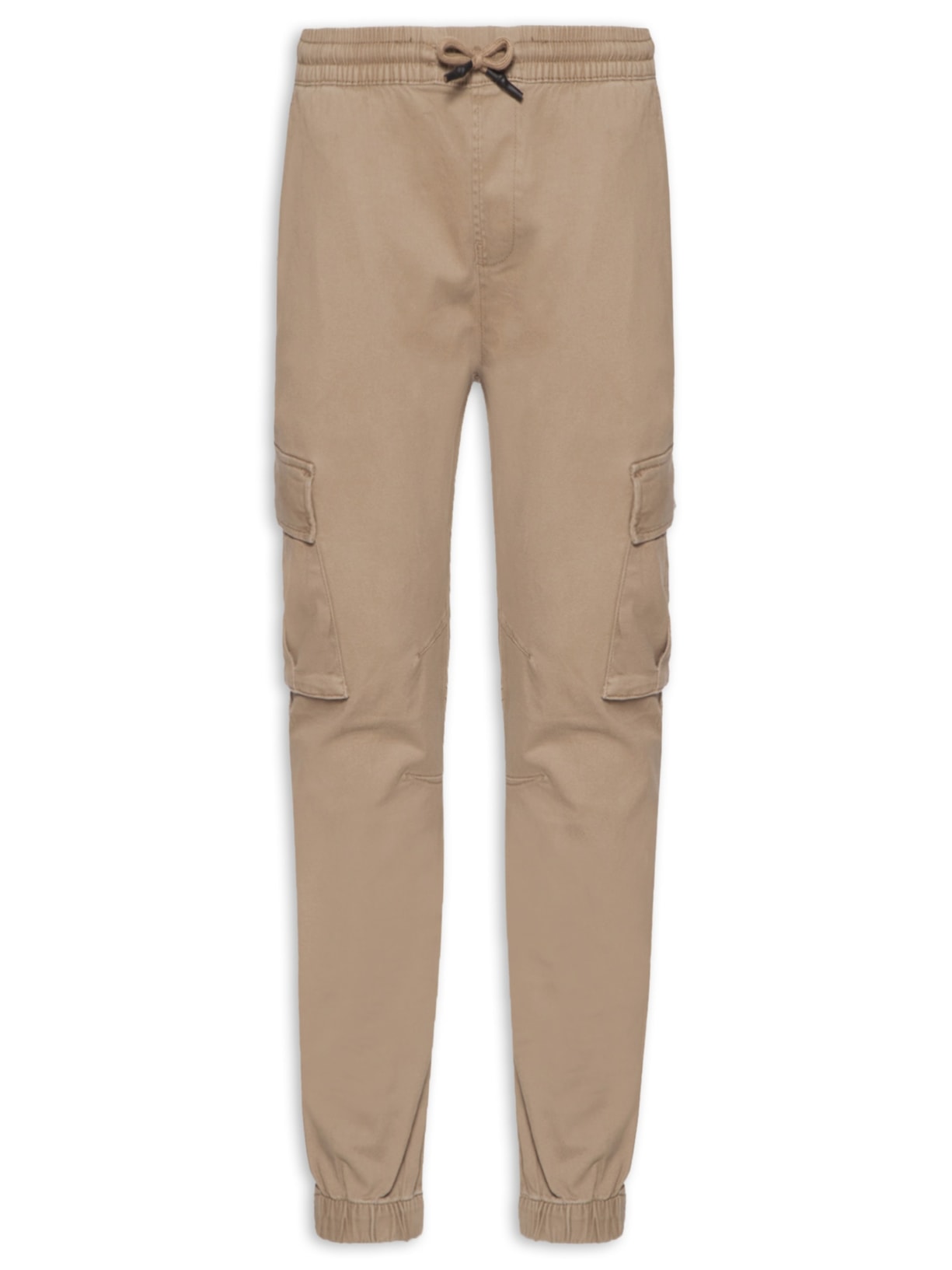 Calça Masculina Jogger Com Bolso Cargo - Bege