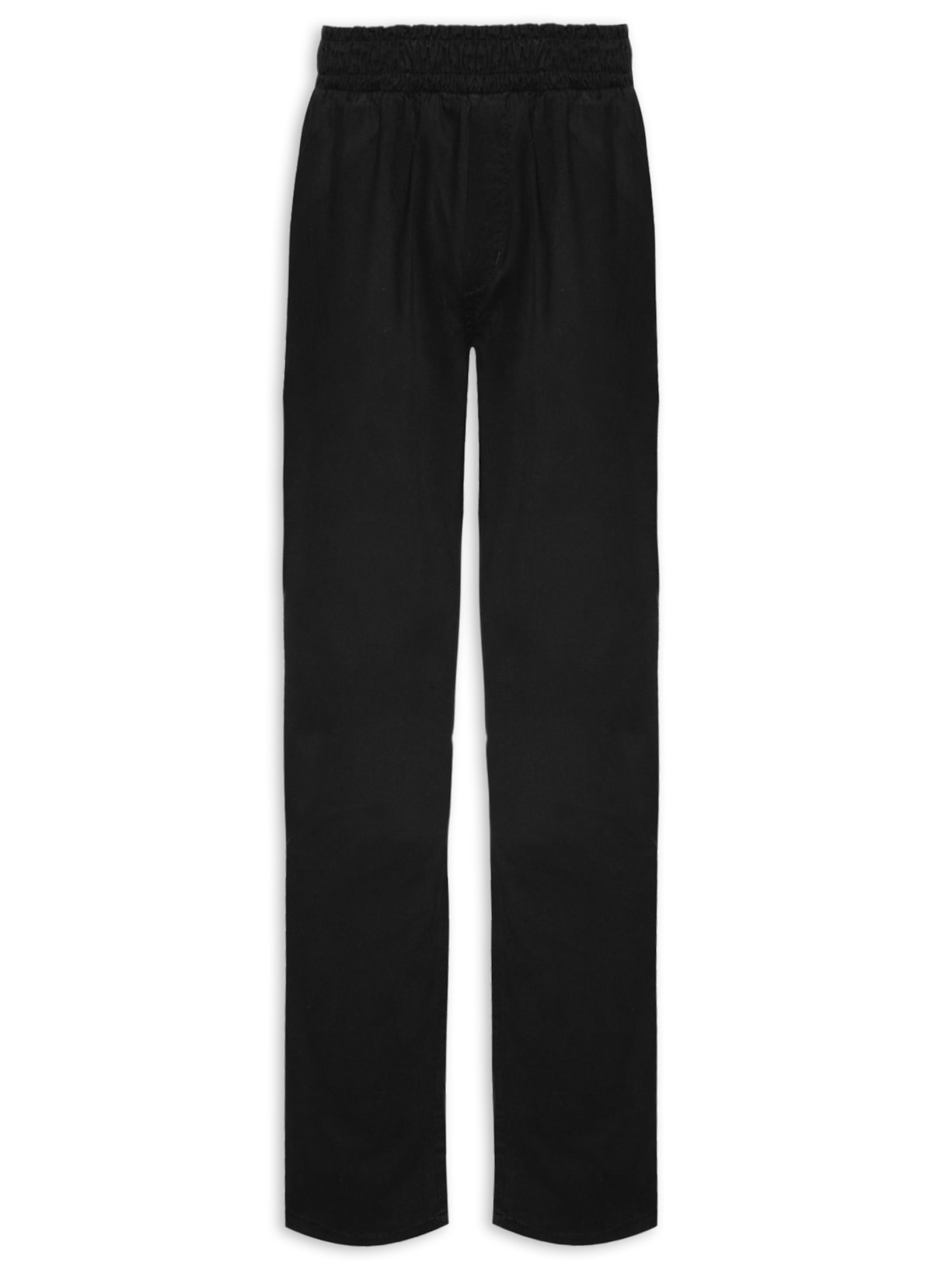 Calça Masculina Jogger Cós Elástico Em Sarja - Preto