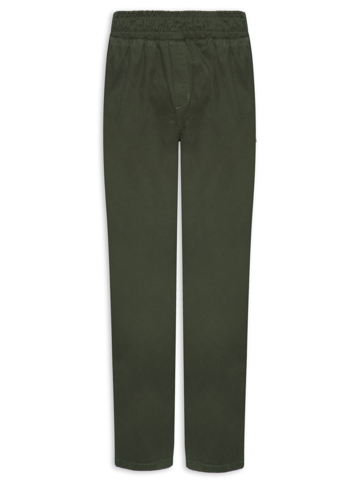 Calça Masculina Jogger Cós Elástico Em Sarja - Verde