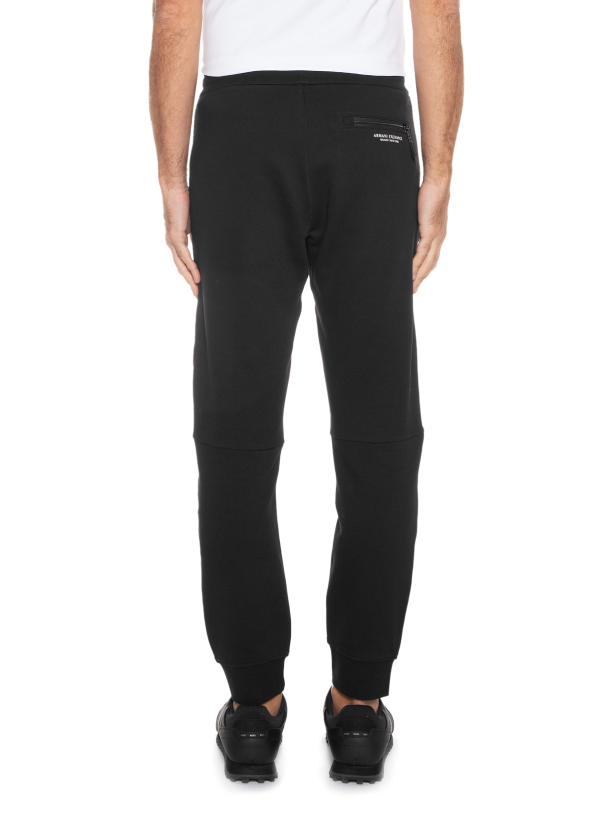 Calça Masculina Jogger de Moletom Preto Armani Exchange