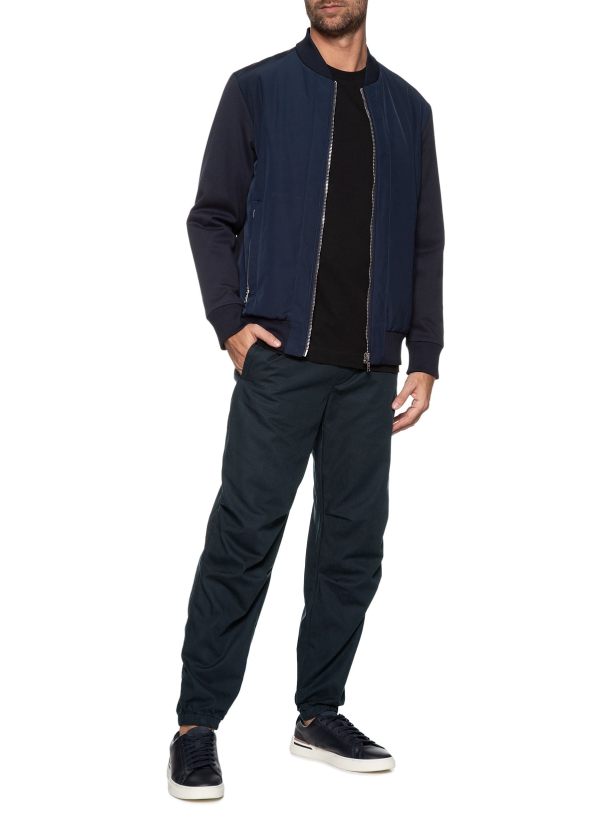 Calça Masculina Jogger de Nylon Azul Armani Exchange