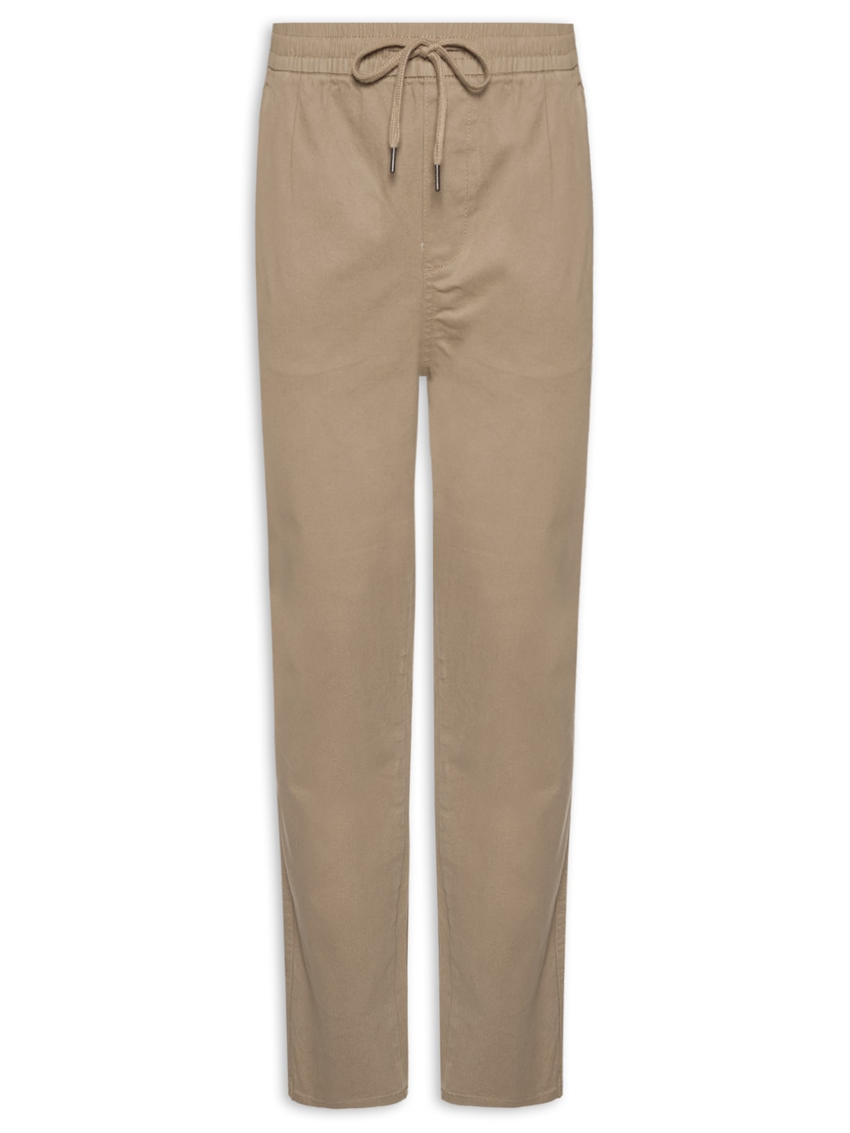 Calça Masculina Jogger Em Sarja - Marrom