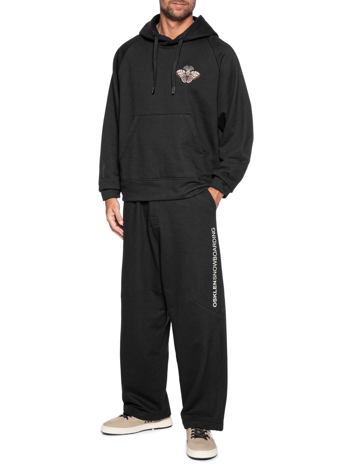 Calça Masculina Jogging Moletom Osk Snowboarding Preto Osklen