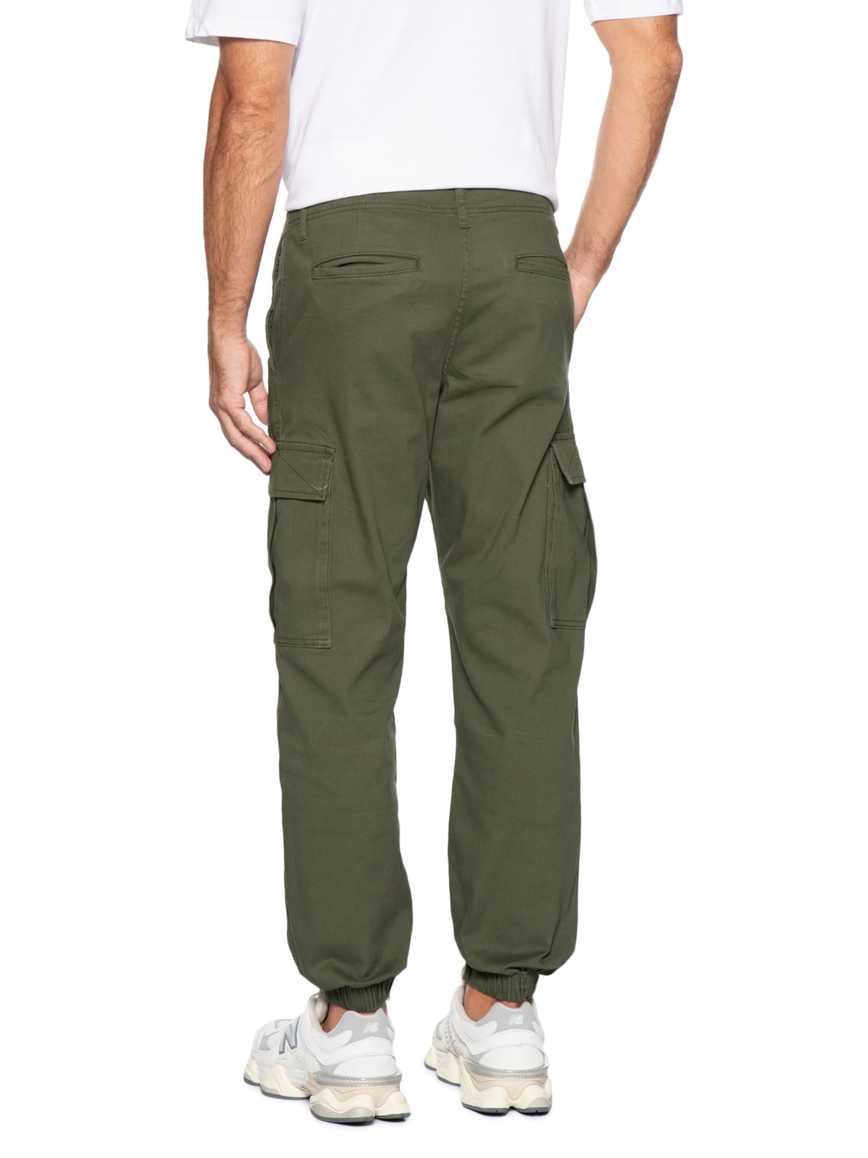 Calça Masculina Jonnie Cuffed Cargo Verde Jack & Jones