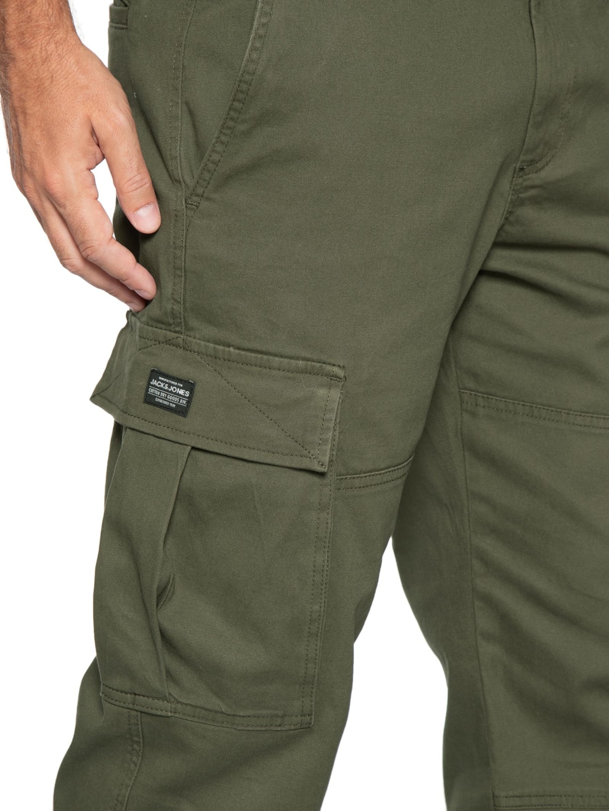 Calça Masculina Jonnie Cuffed Cargo Verde Jack & Jones