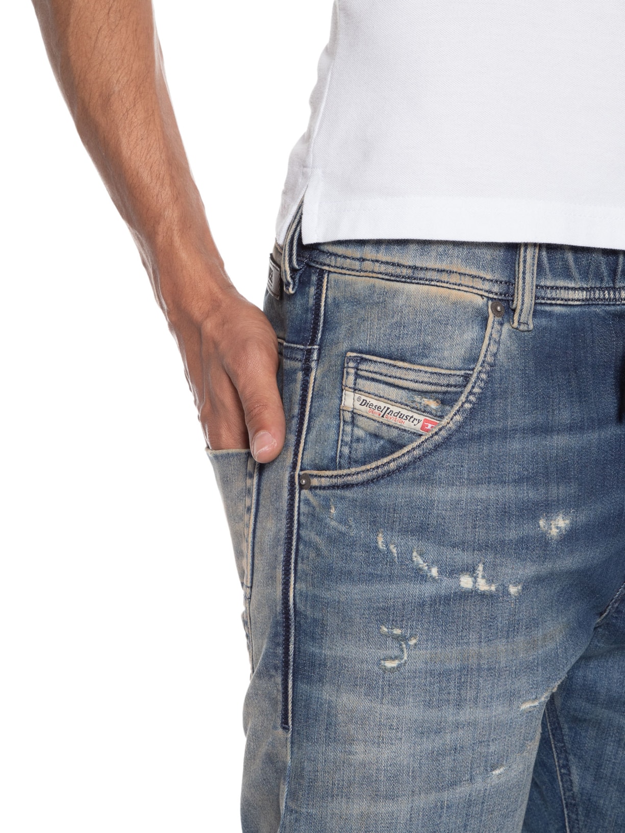 Calça Masculina Krooley-ne Sweat Jeans Azul Diesel