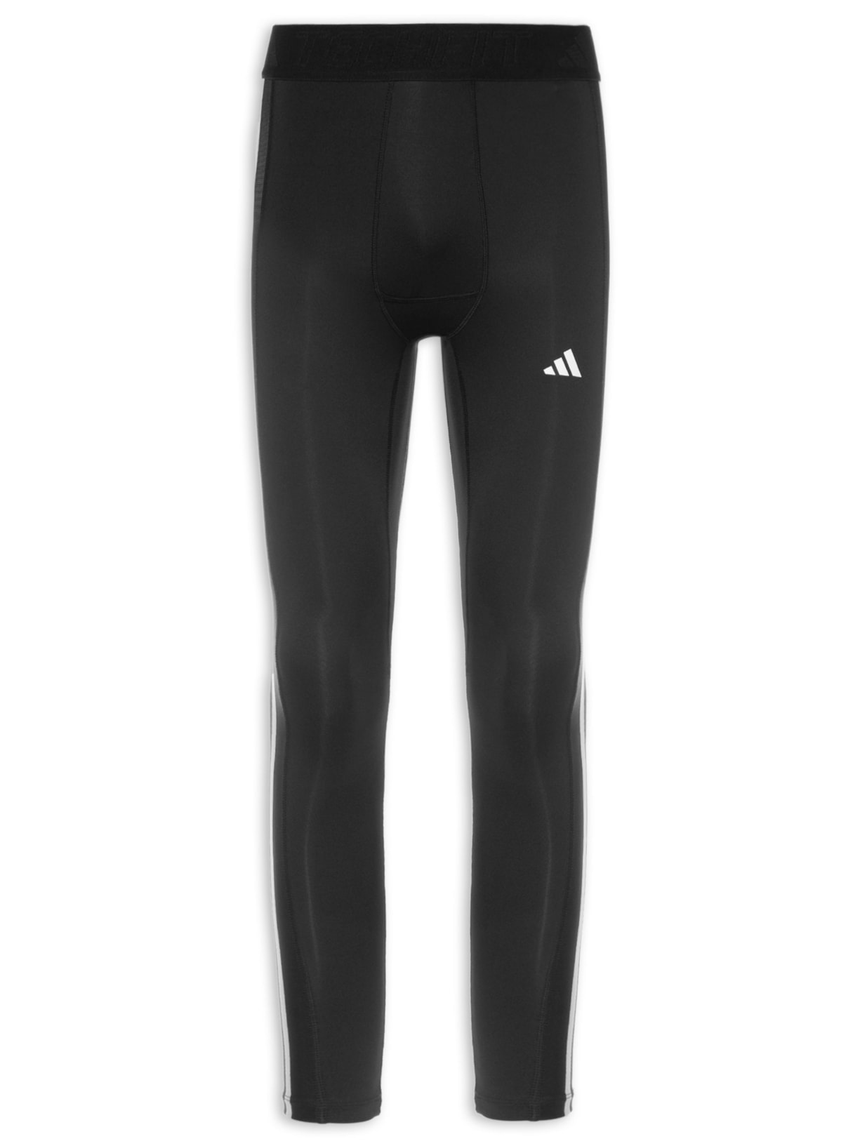 Calça Masculina Legging Techfit 3 Listras - Preto