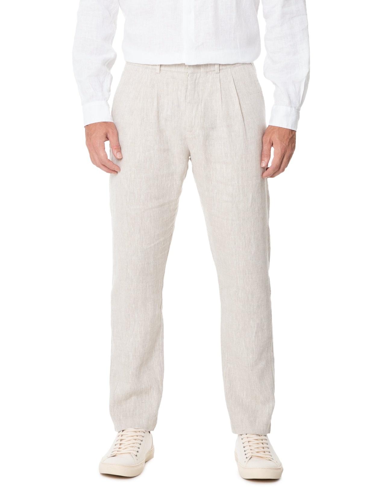 Calça Masculina Linho Bege Handred
