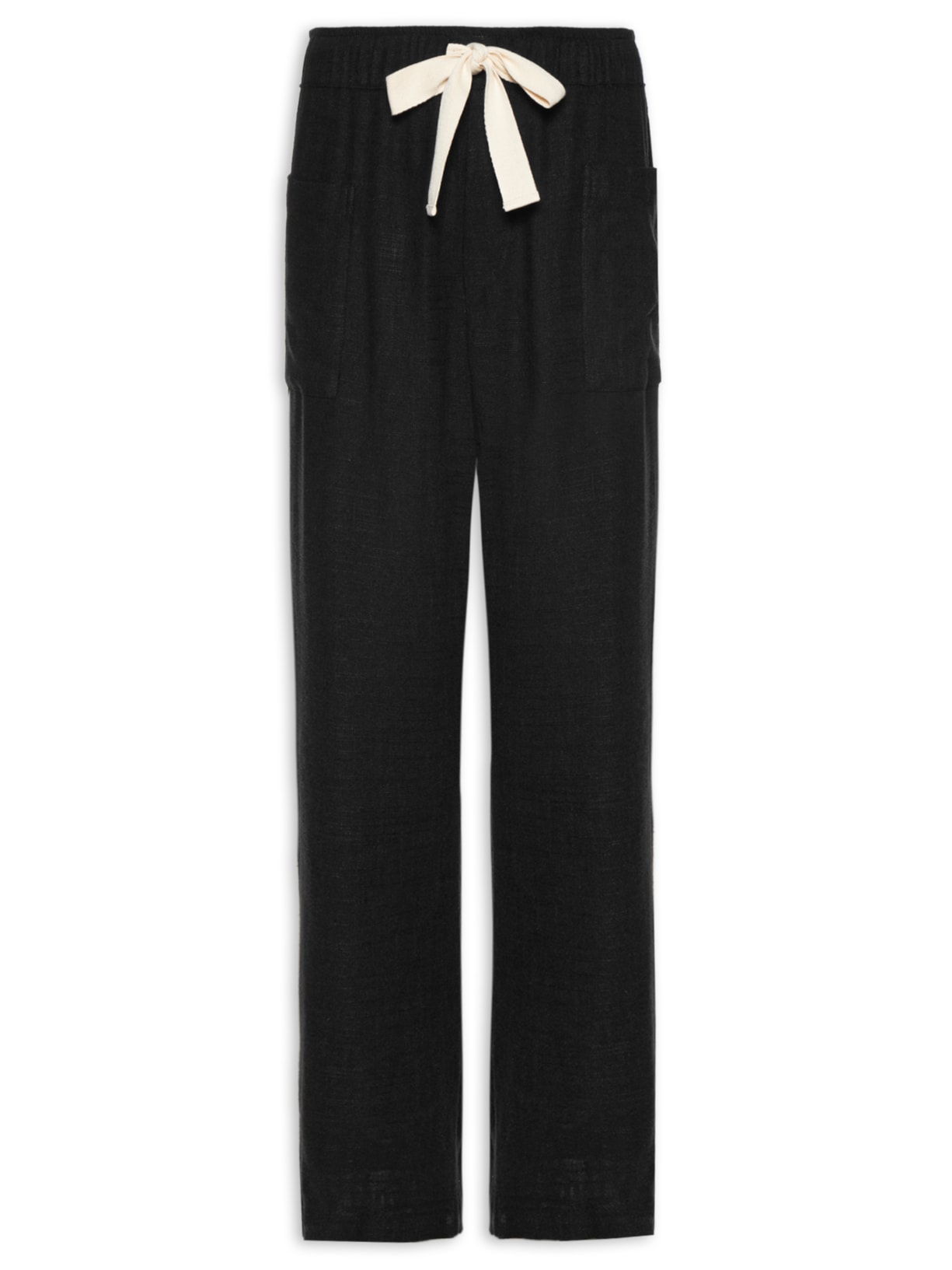 Calça Masculina Linho Cargo - Preto