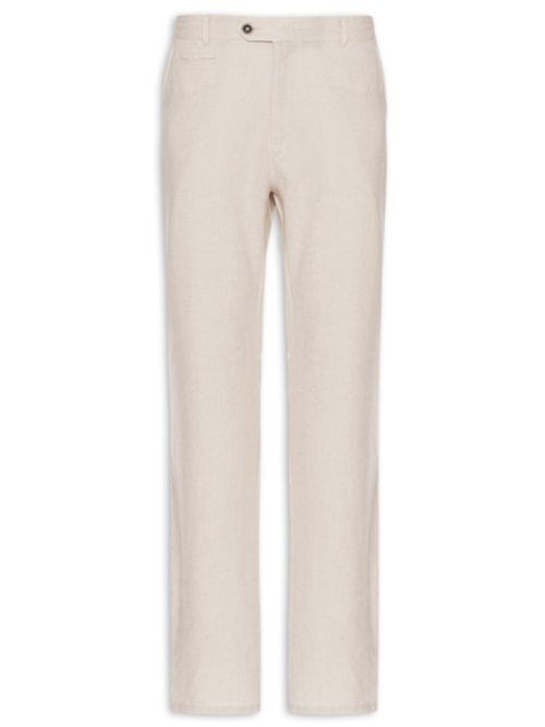 Calça Masculina Linho Clássica - Bege