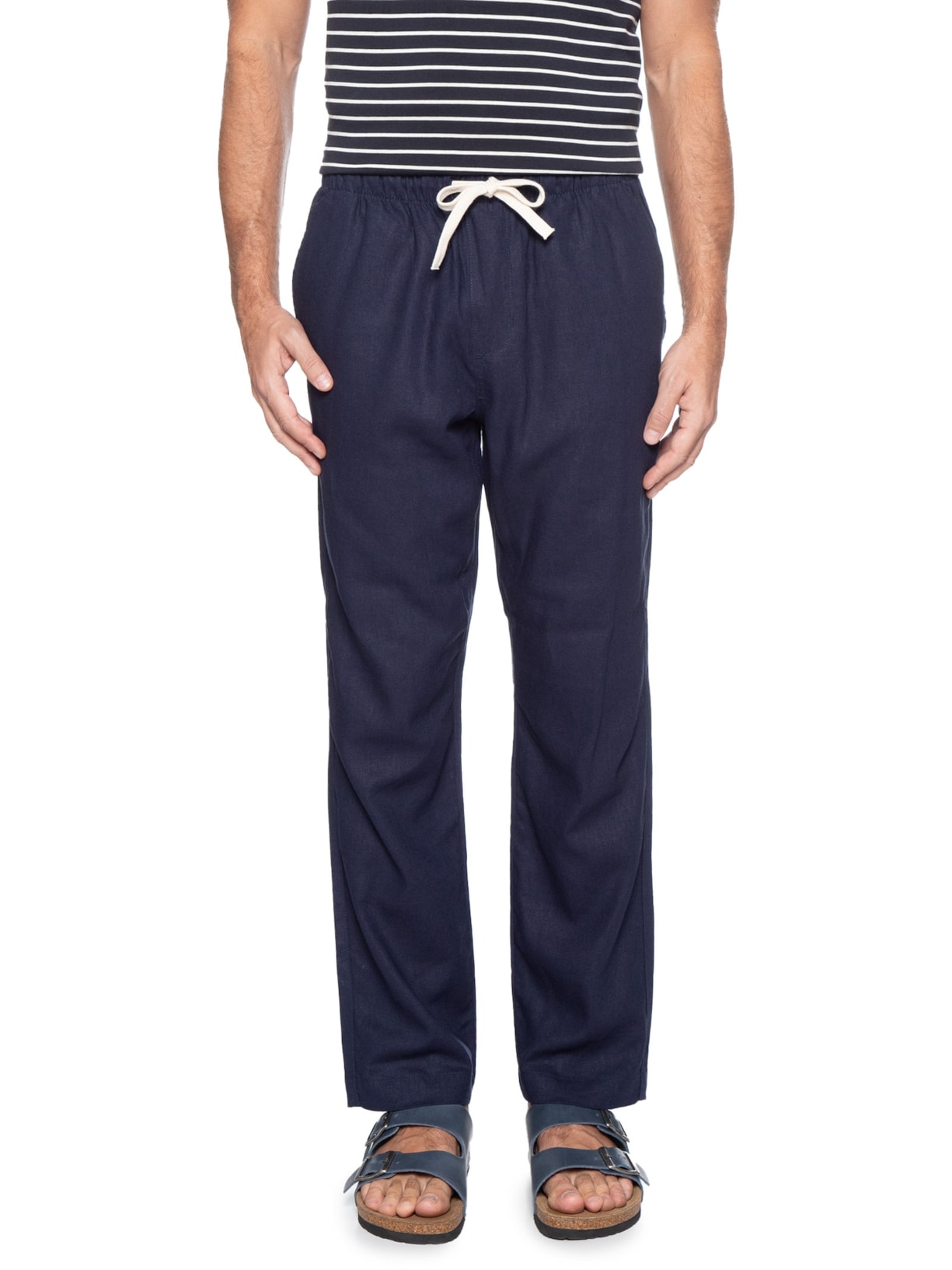 Calça Masculina Linho Pier Azul Foxton