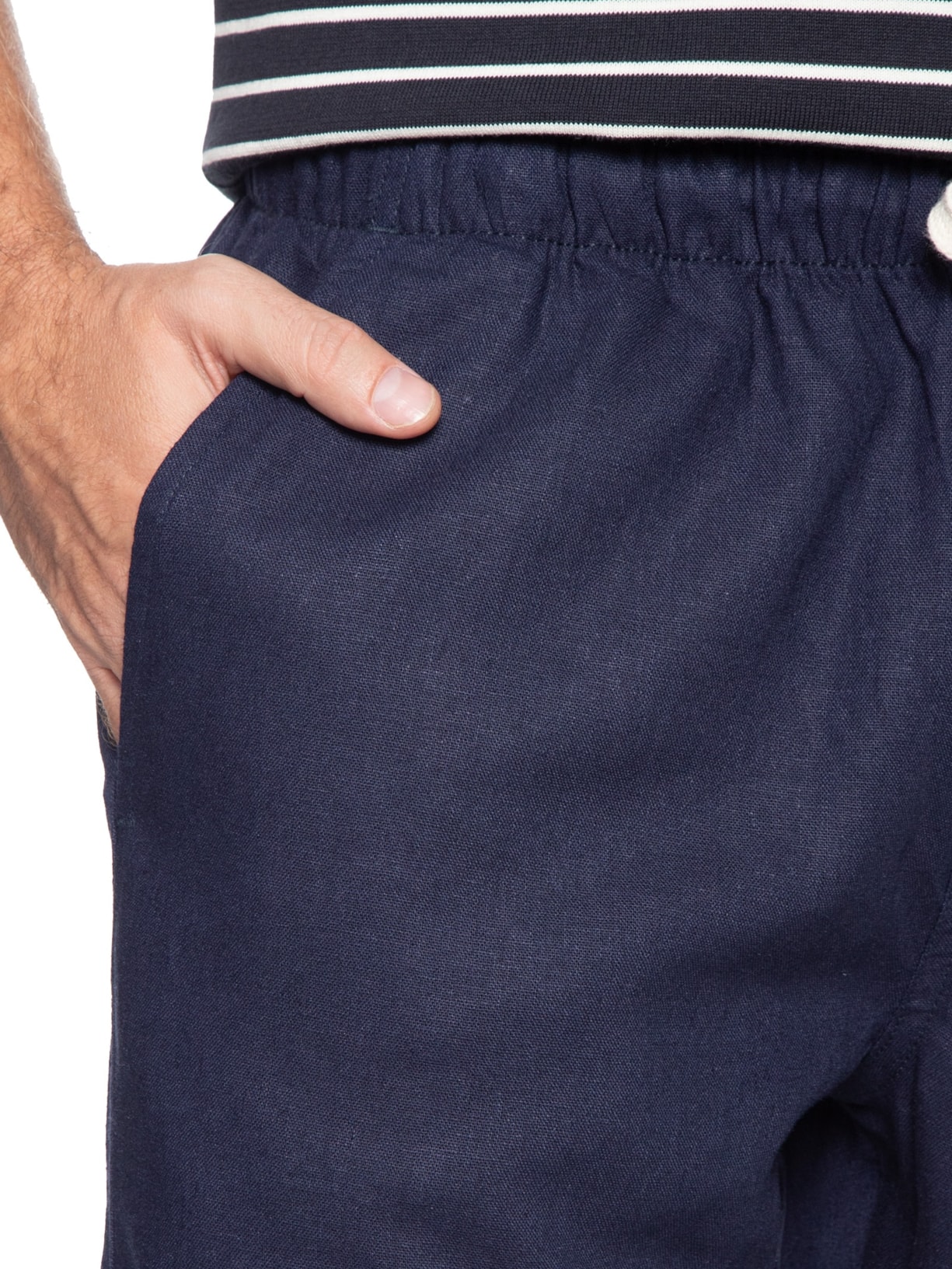 Calça Masculina Linho Pier Azul Foxton