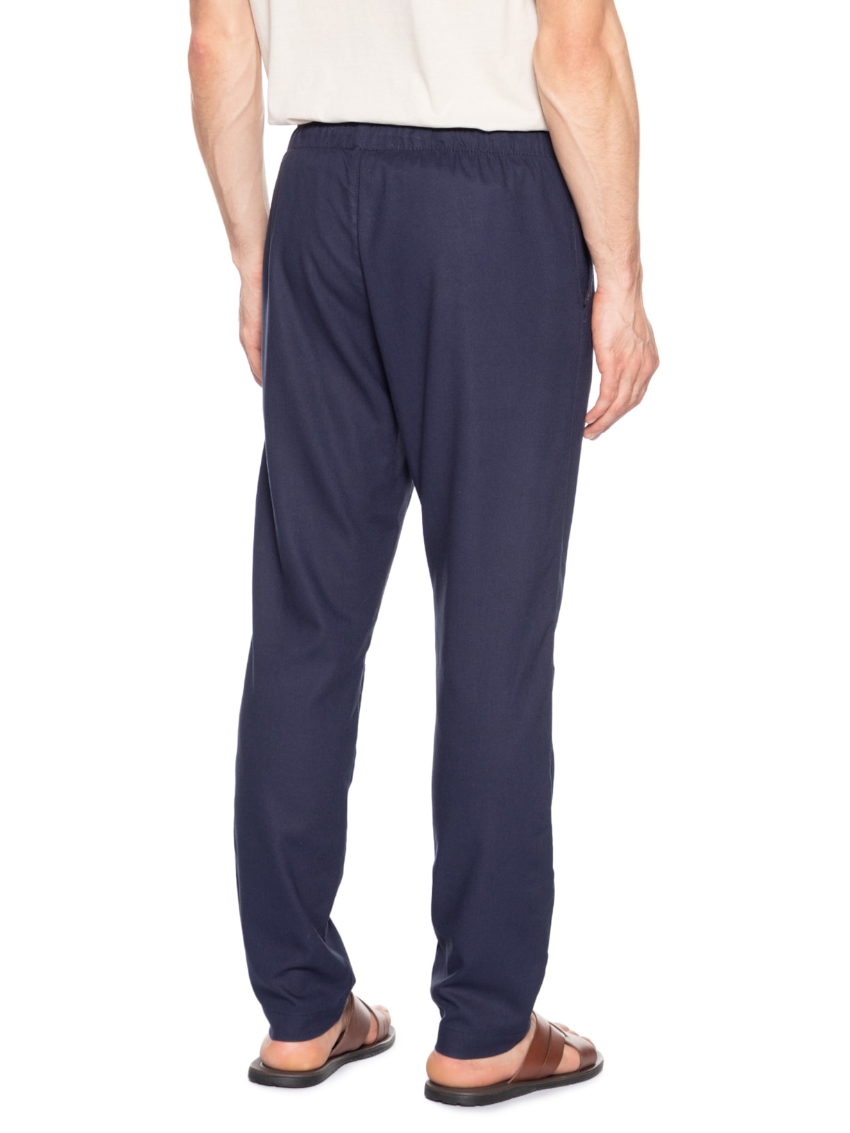 Calça Masculina Linho Pier Azul Foxton
