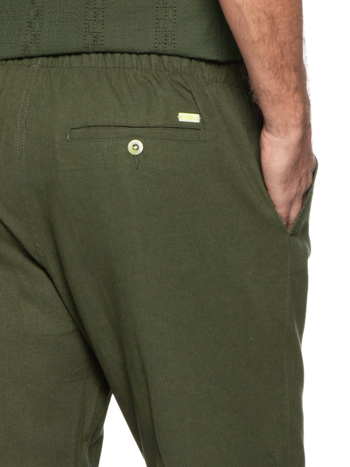 Calça Masculina Linho Pier Verde  Foxton