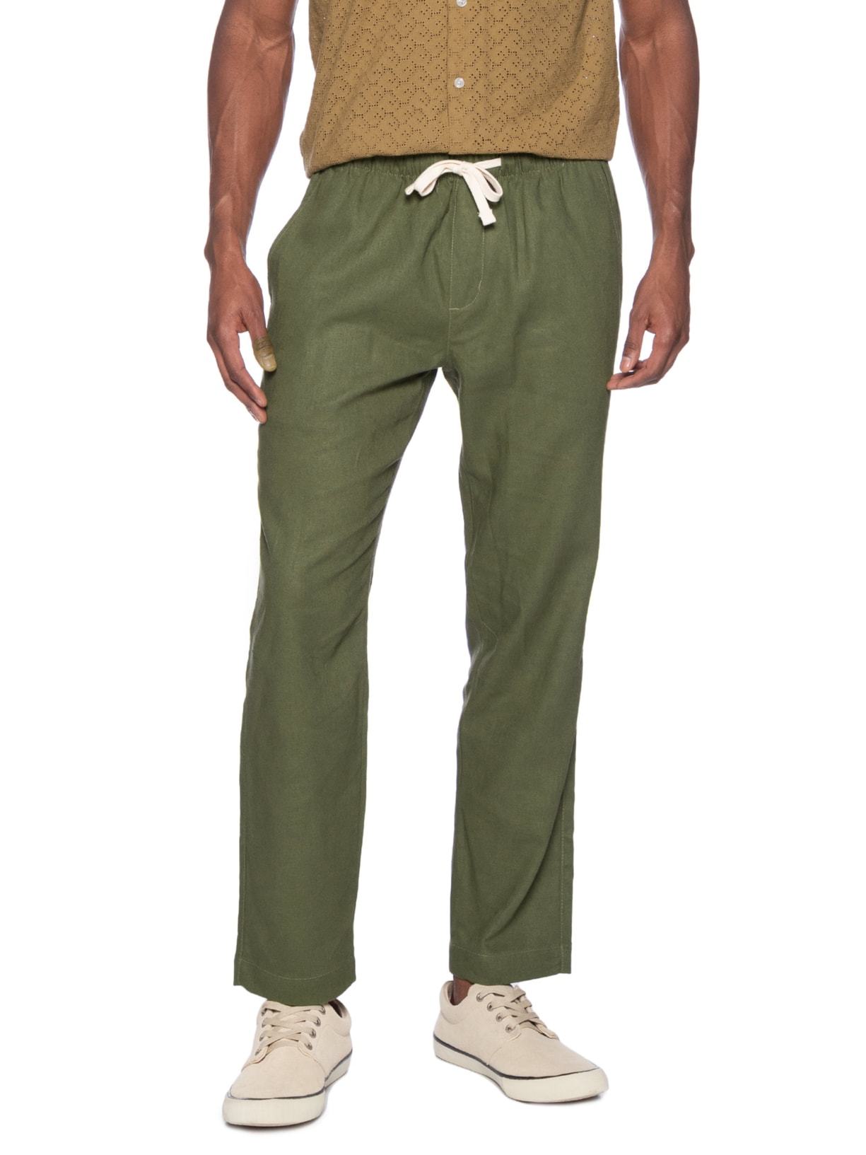 Calça Masculina Linho Pier Verde Foxton