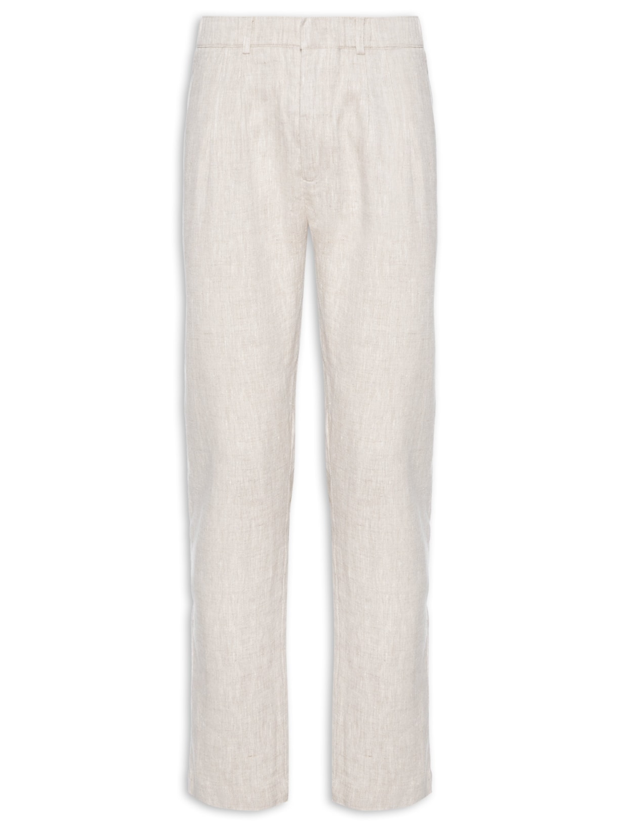 Calça Masculina Linho Pregas - Bege