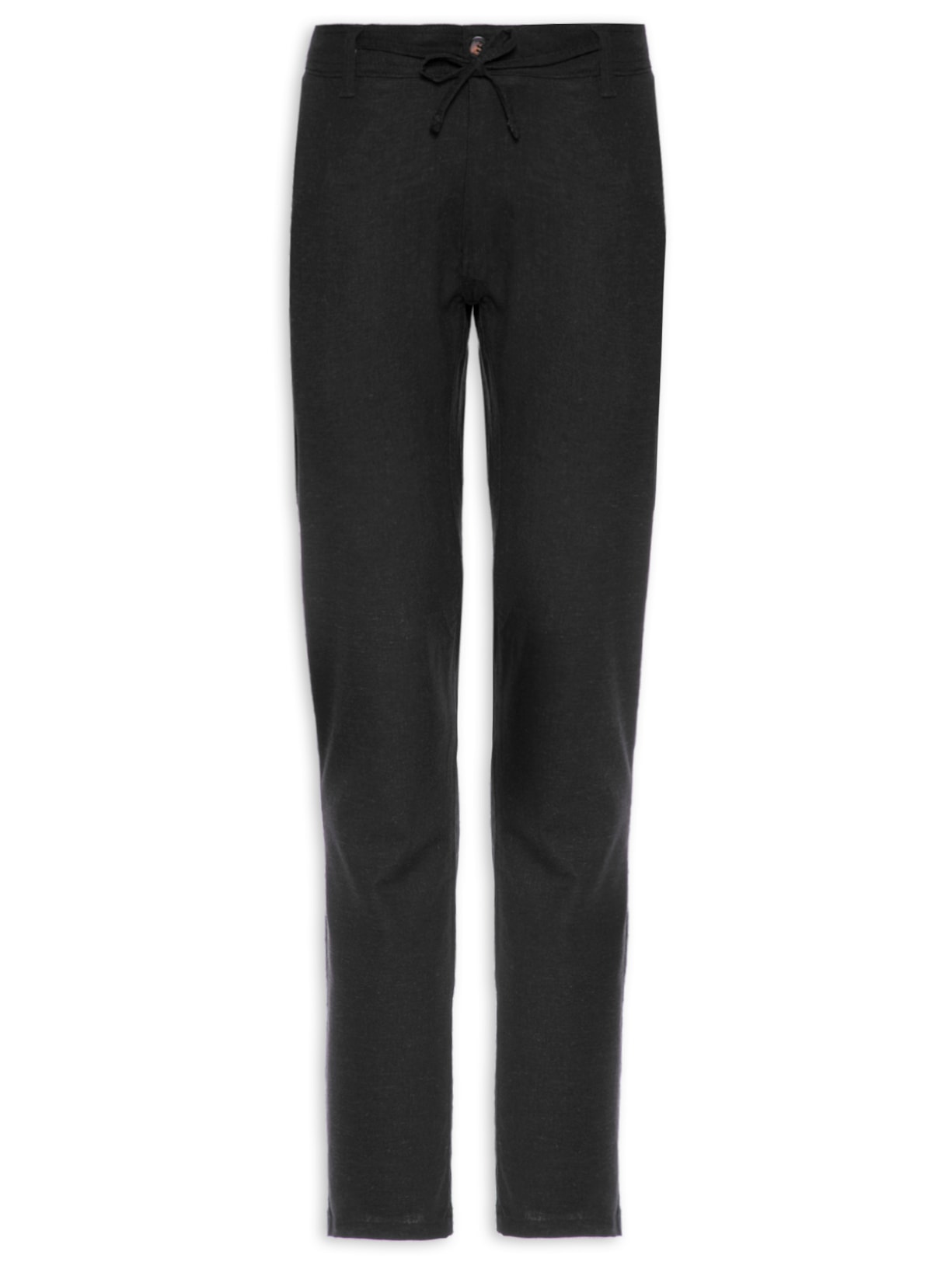 Calça Masculina Linho Slim - Preto