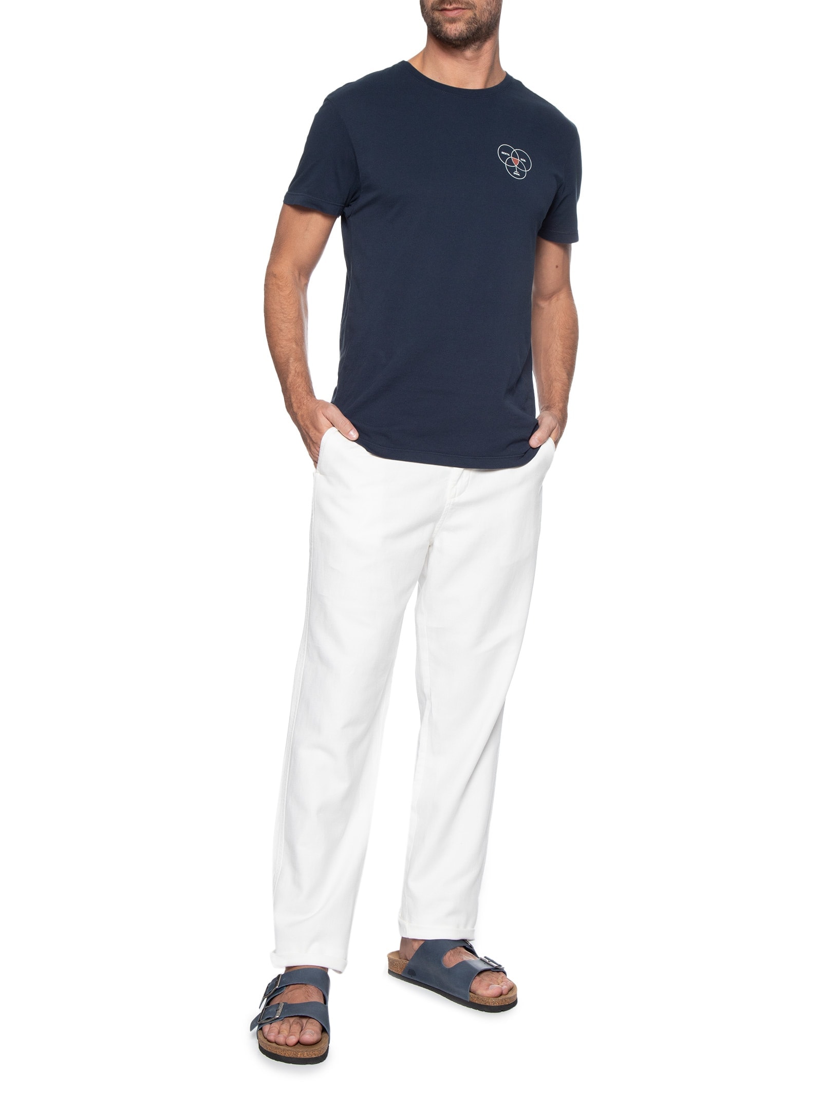 Foxton - Calça Masculina Linho Sorelle - Off White
