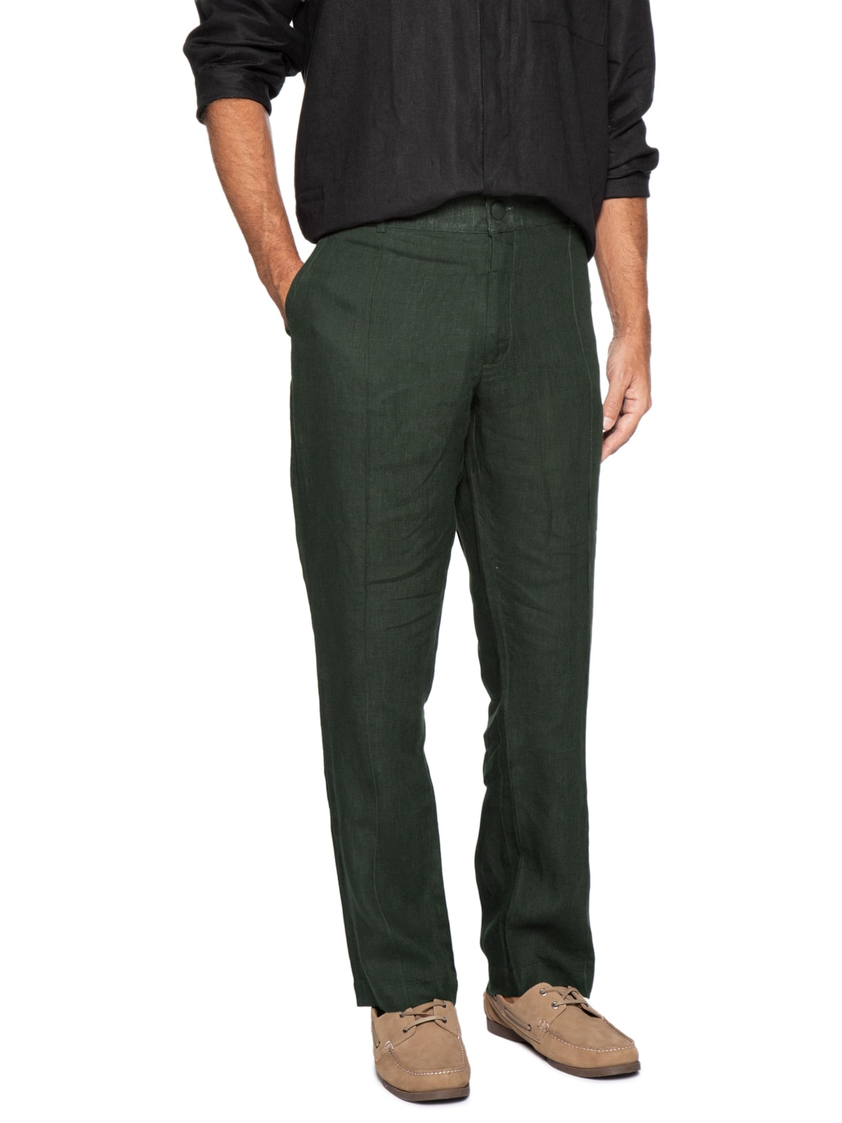 Calça Masculina Linho Verde Handred