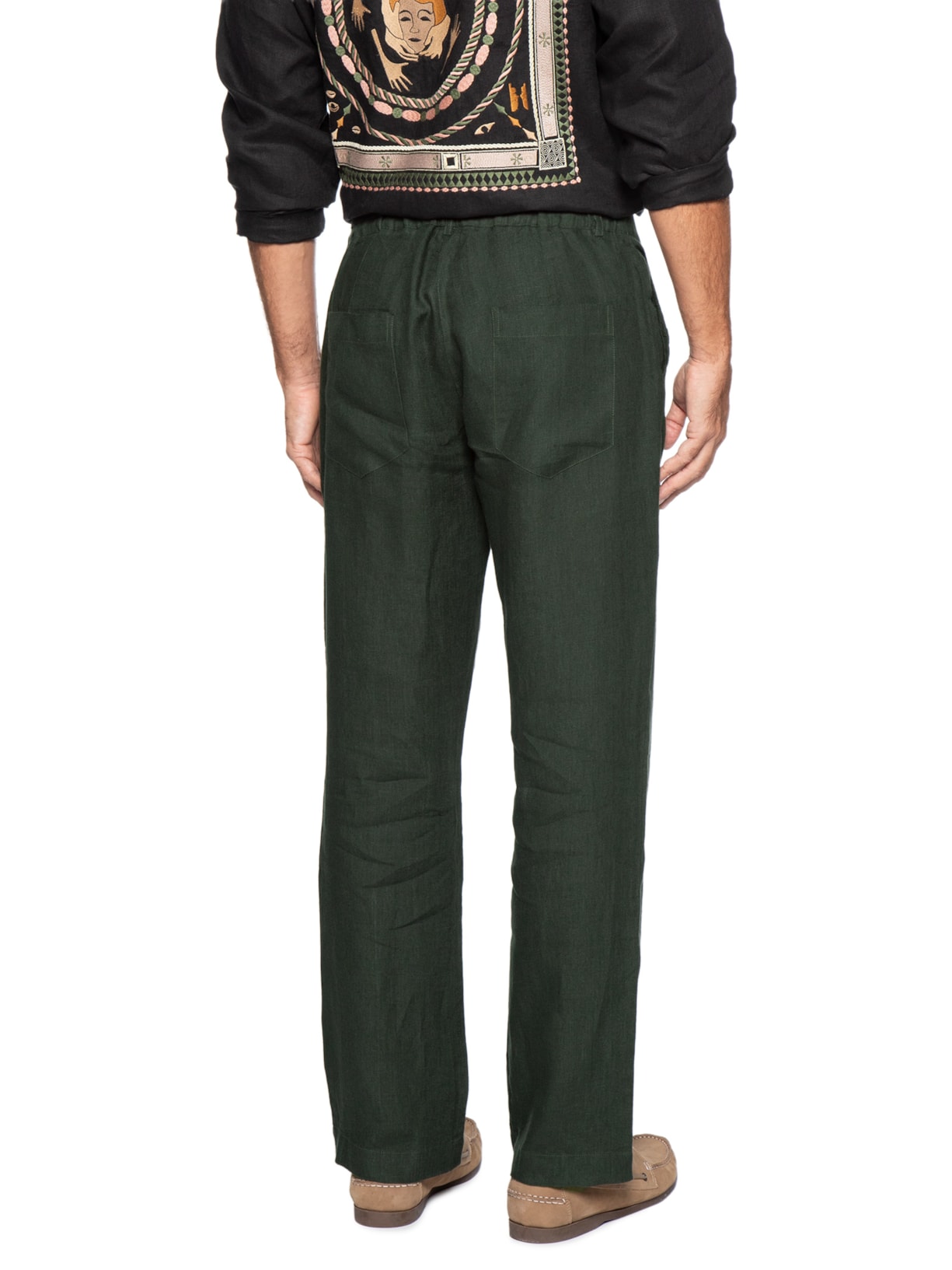 Calça Masculina Linho Verde Handred