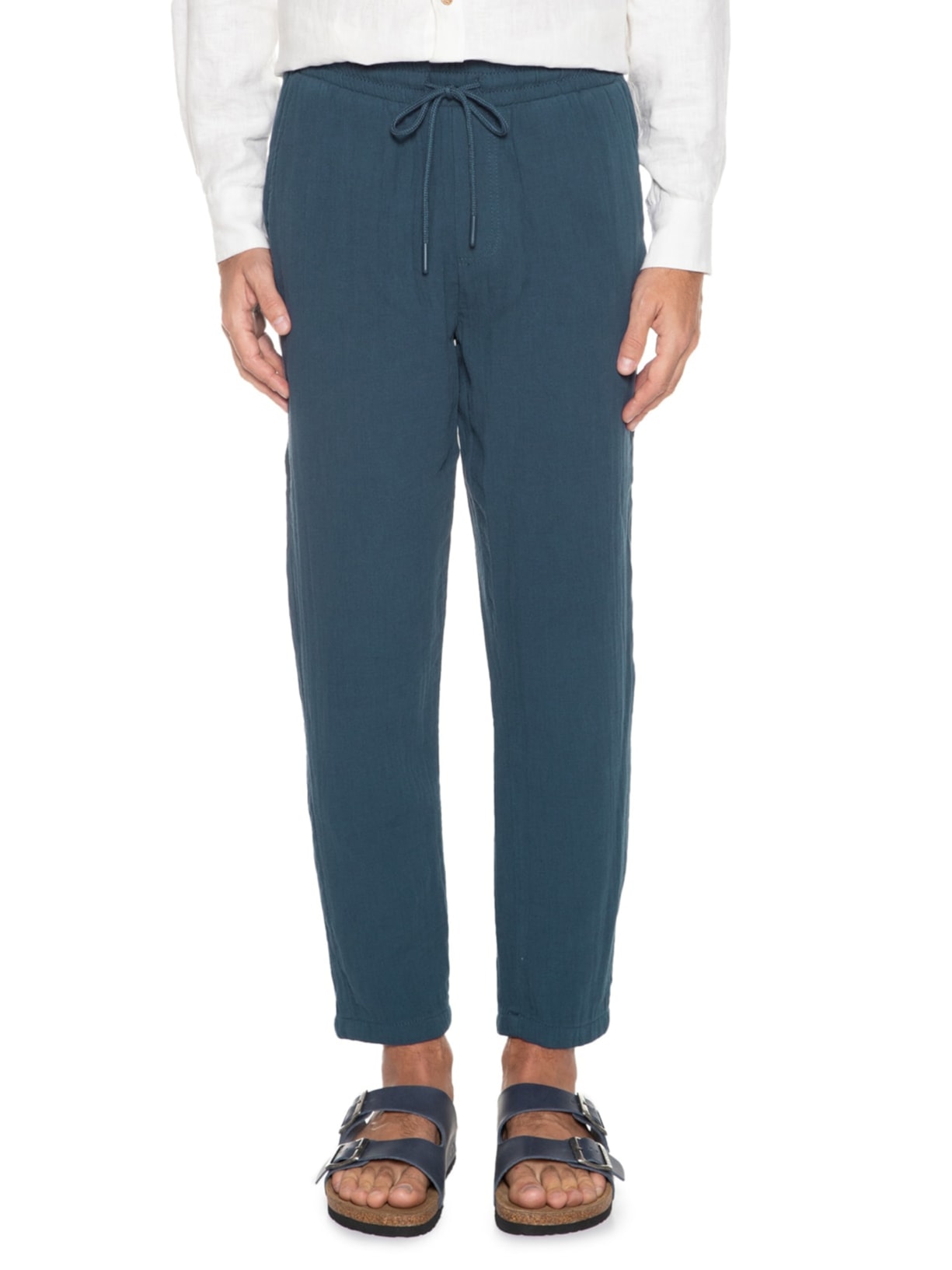 Calça Masculina Lisa Azul Hering