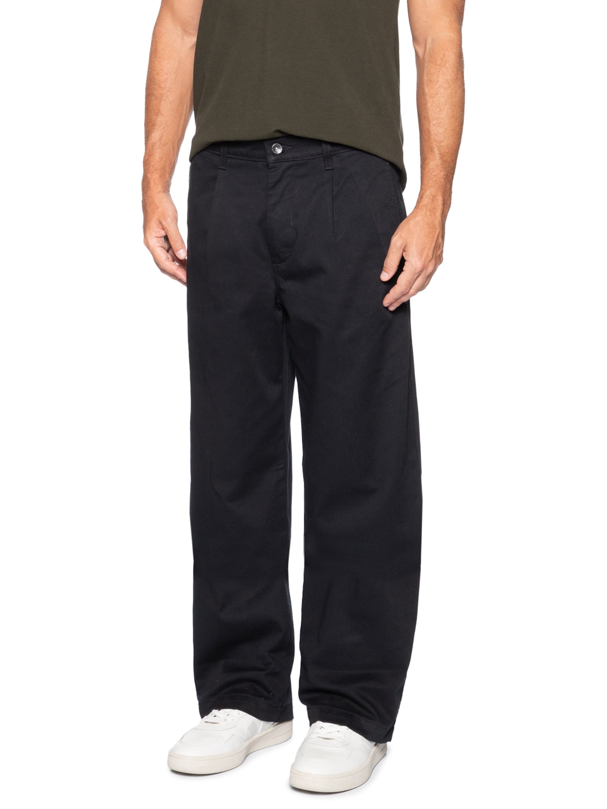 Calça Masculina Loose Pleated Work Chino Preto Levi's