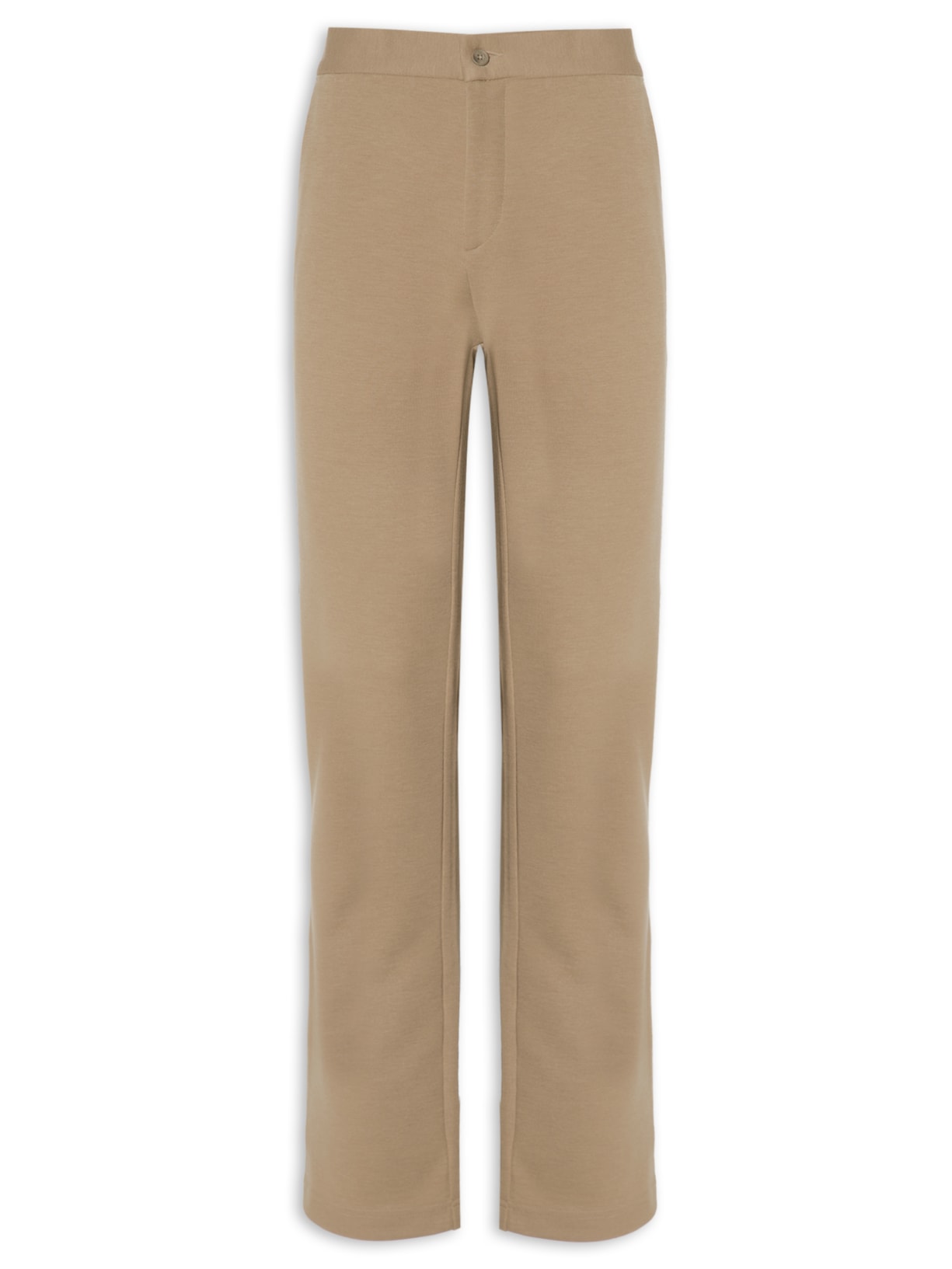 Calça Masculina Malha Italiana Meio Elástico - Bege