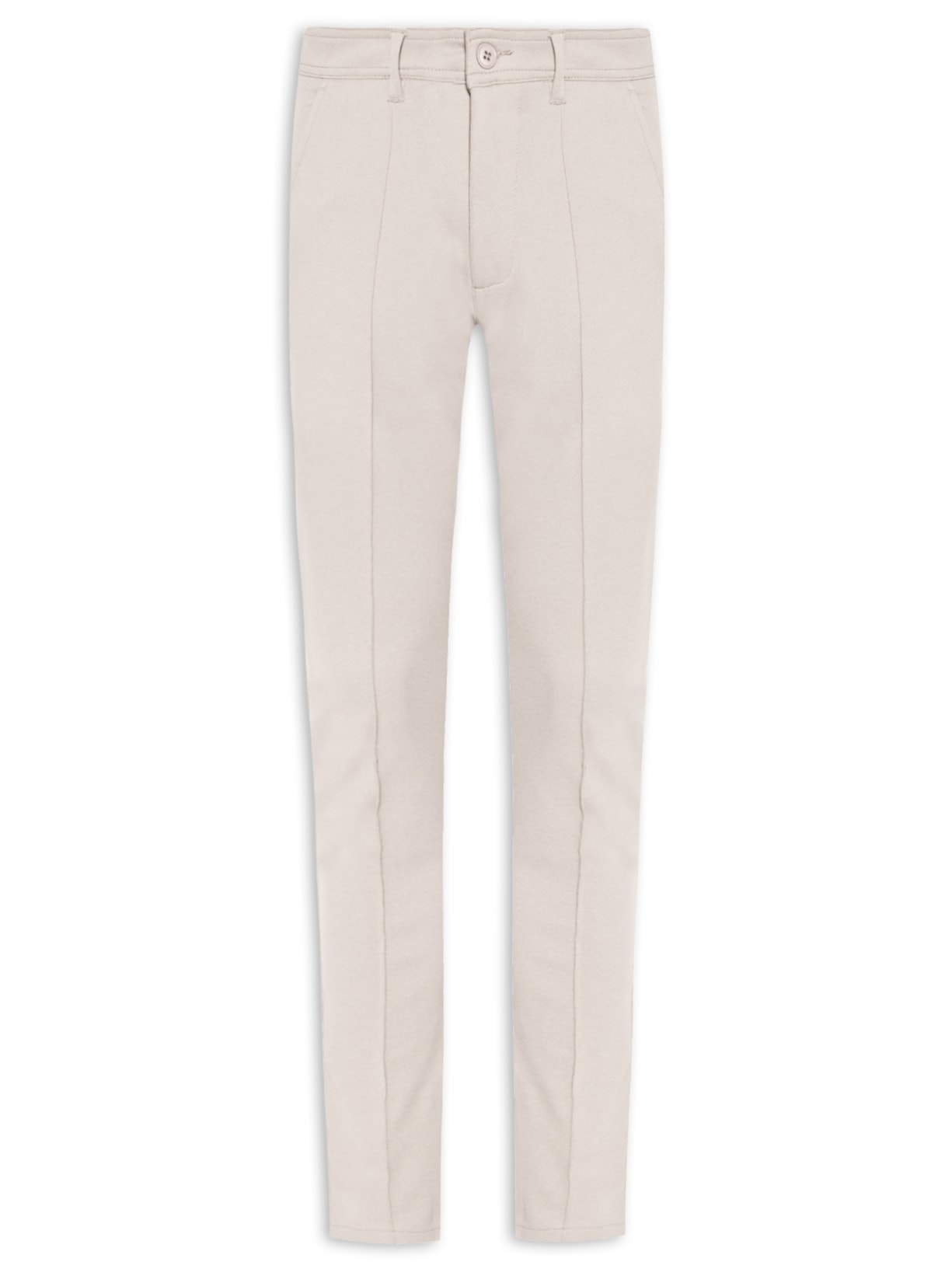 Calça Masculina Malha Ponto Roma Slim - Bege