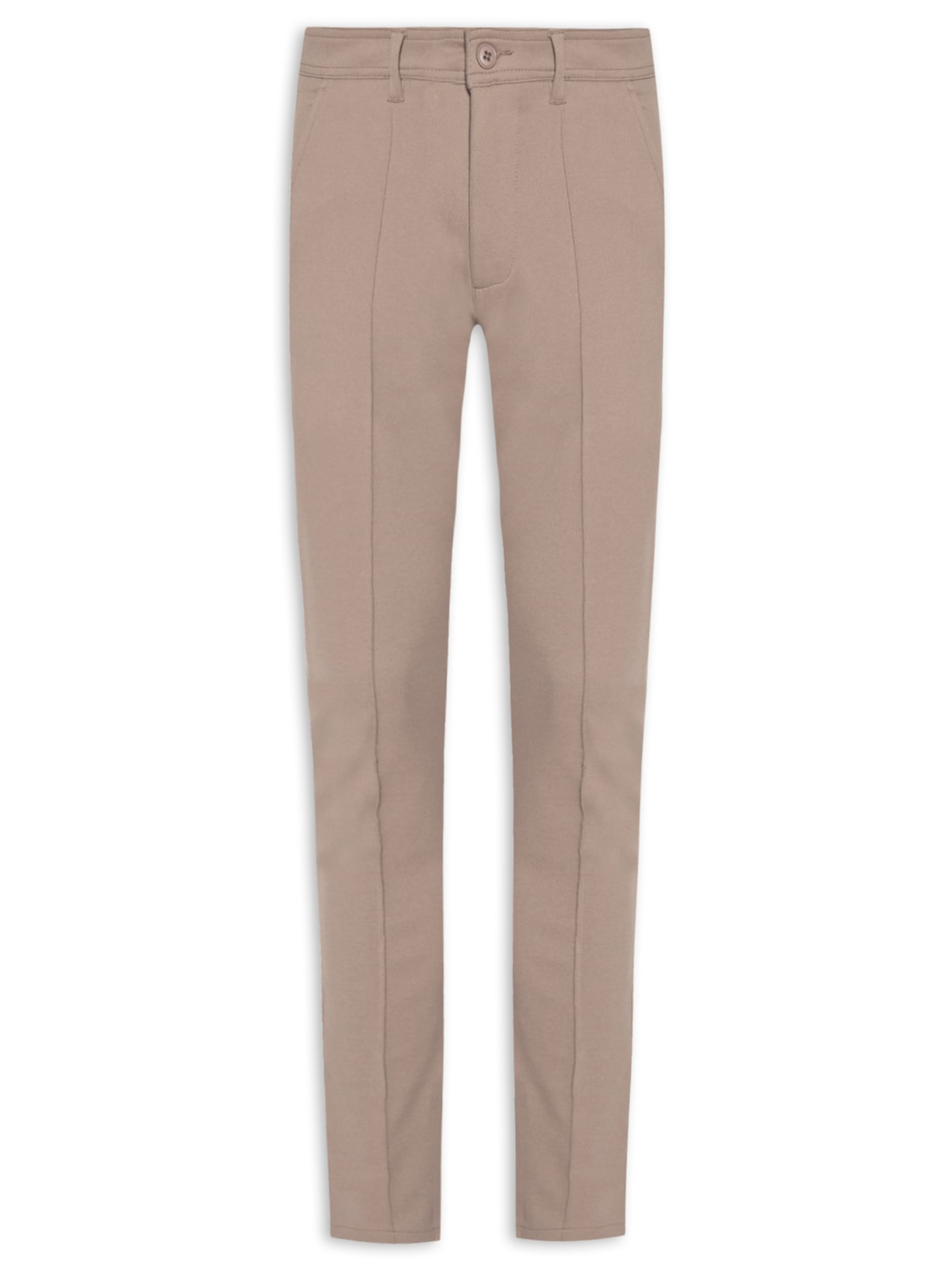 Calça Masculina Malha Ponto Roma Slim - Bege