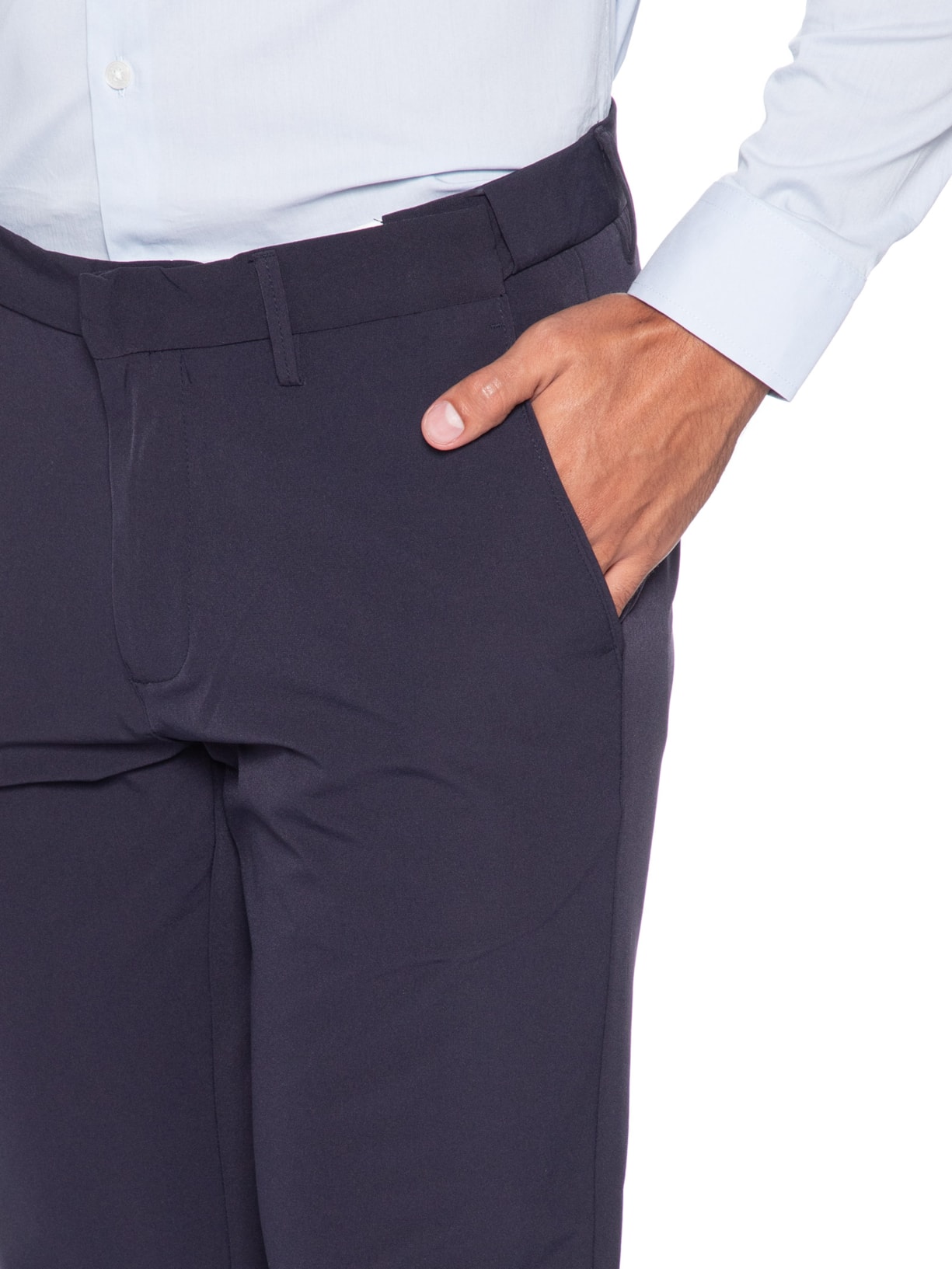 Calça Masculina Malha Tech Reta Azul '2 Essential