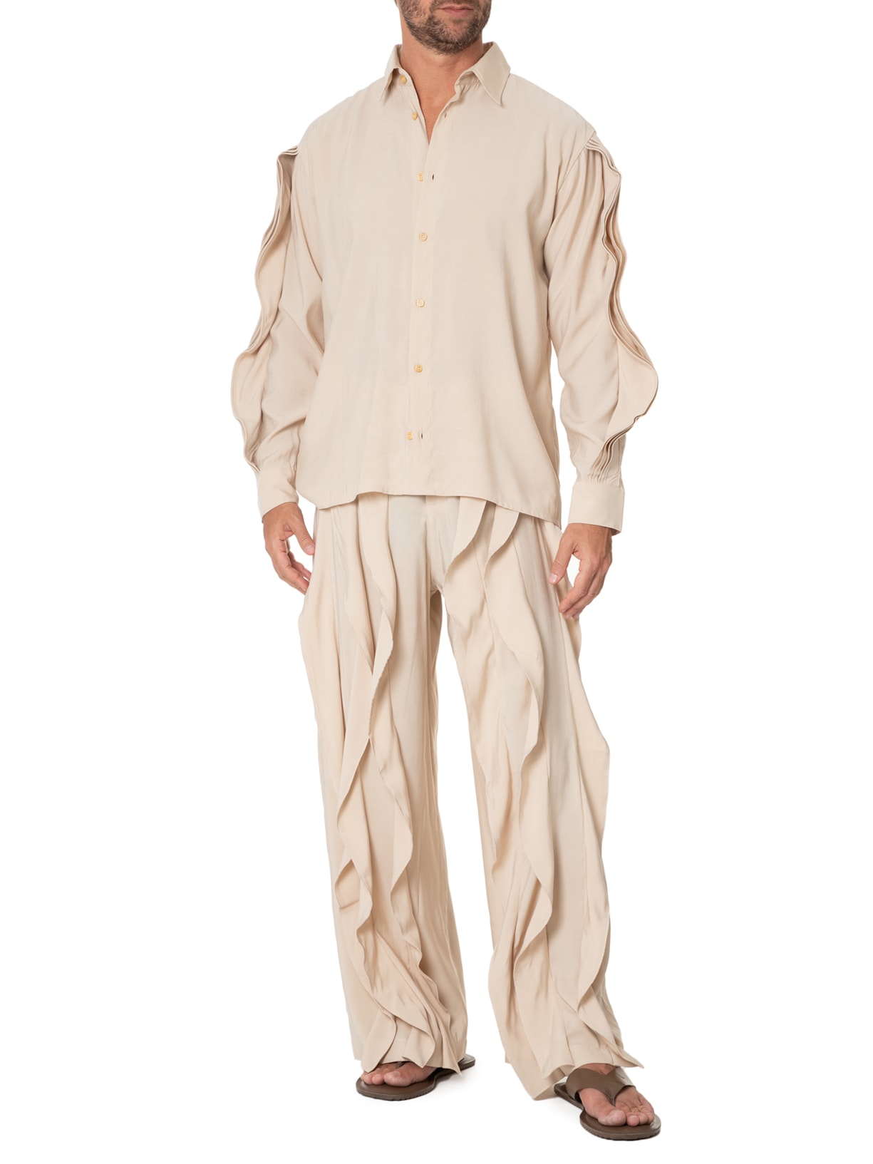 Calça Masculina Mares Bege  Studio Orla