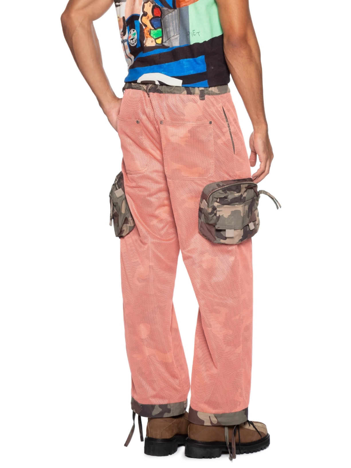 Calça Masculina Mesh Camo Laranja Piet