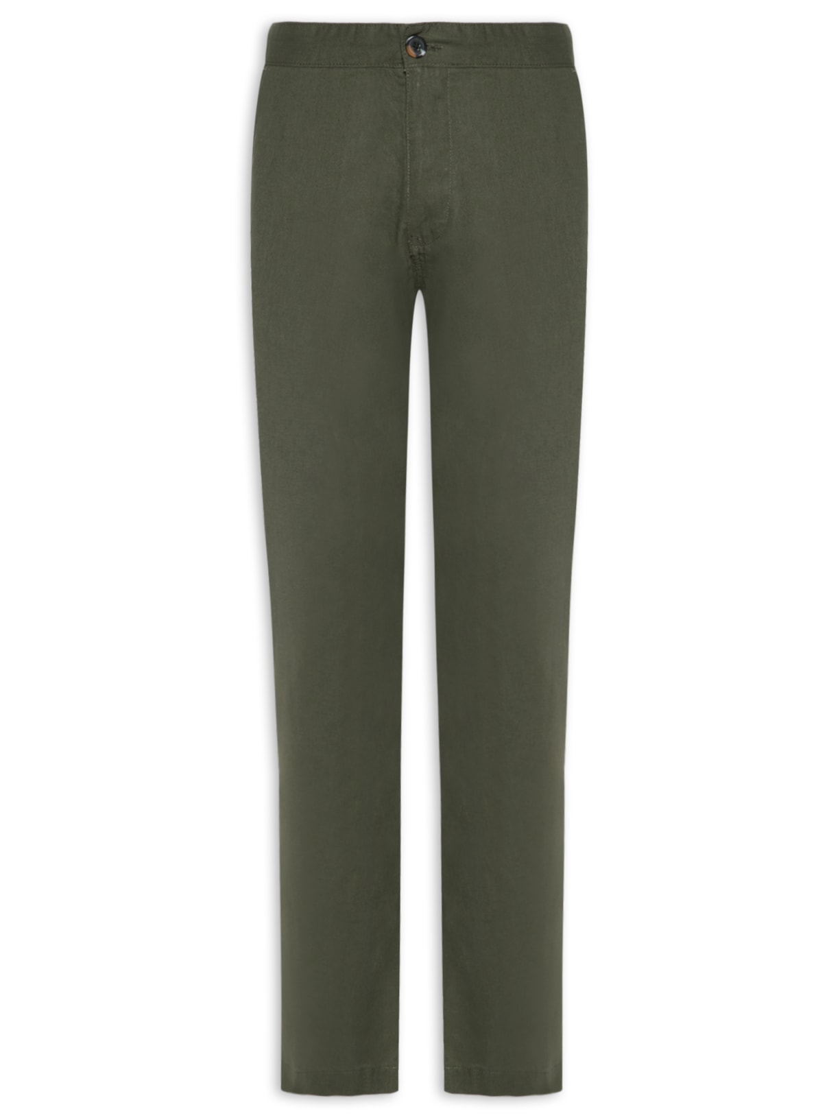 Calça Masculina Misto Linho Reta – Verde '2 Essential