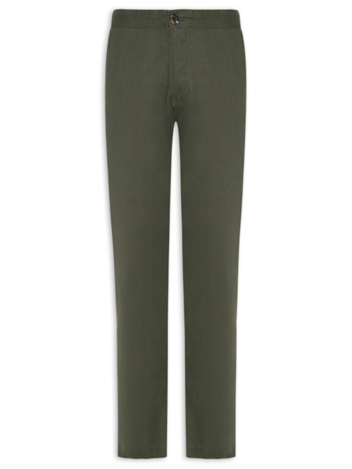 Calça Masculina Misto Linho Reta – Verde