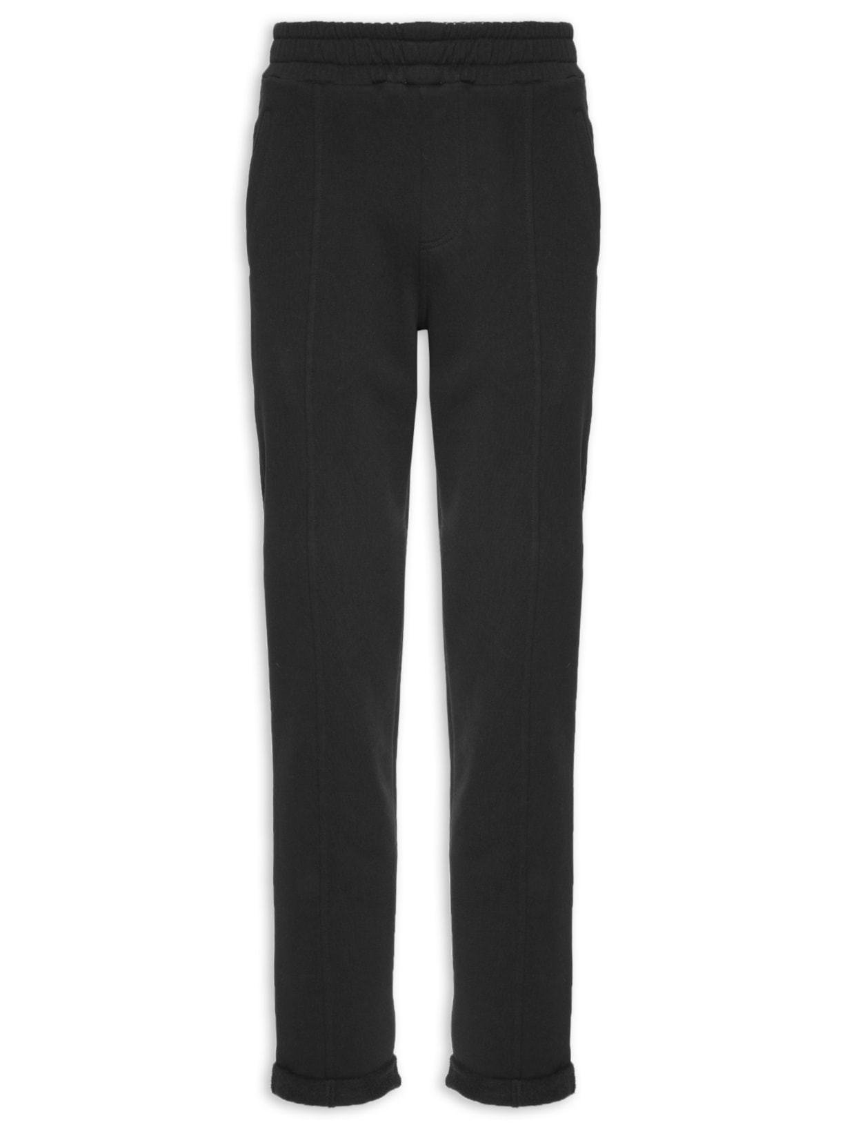 Calça Masculina Moletom Alfaiataria - Preto