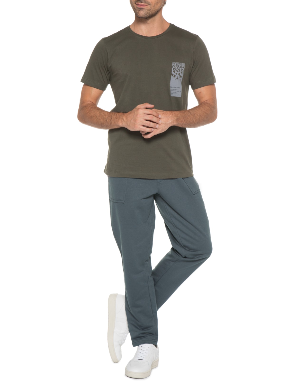 Calça Masculina Moletom Authentic Cinza Urbô