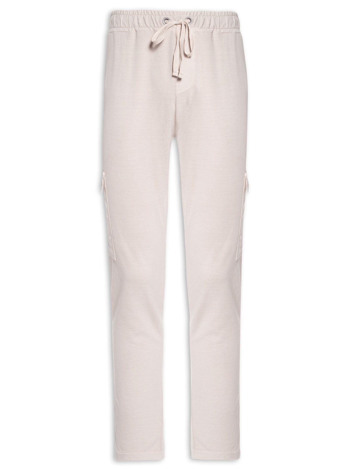 Calça Masculina Moletom Cargo - Bege