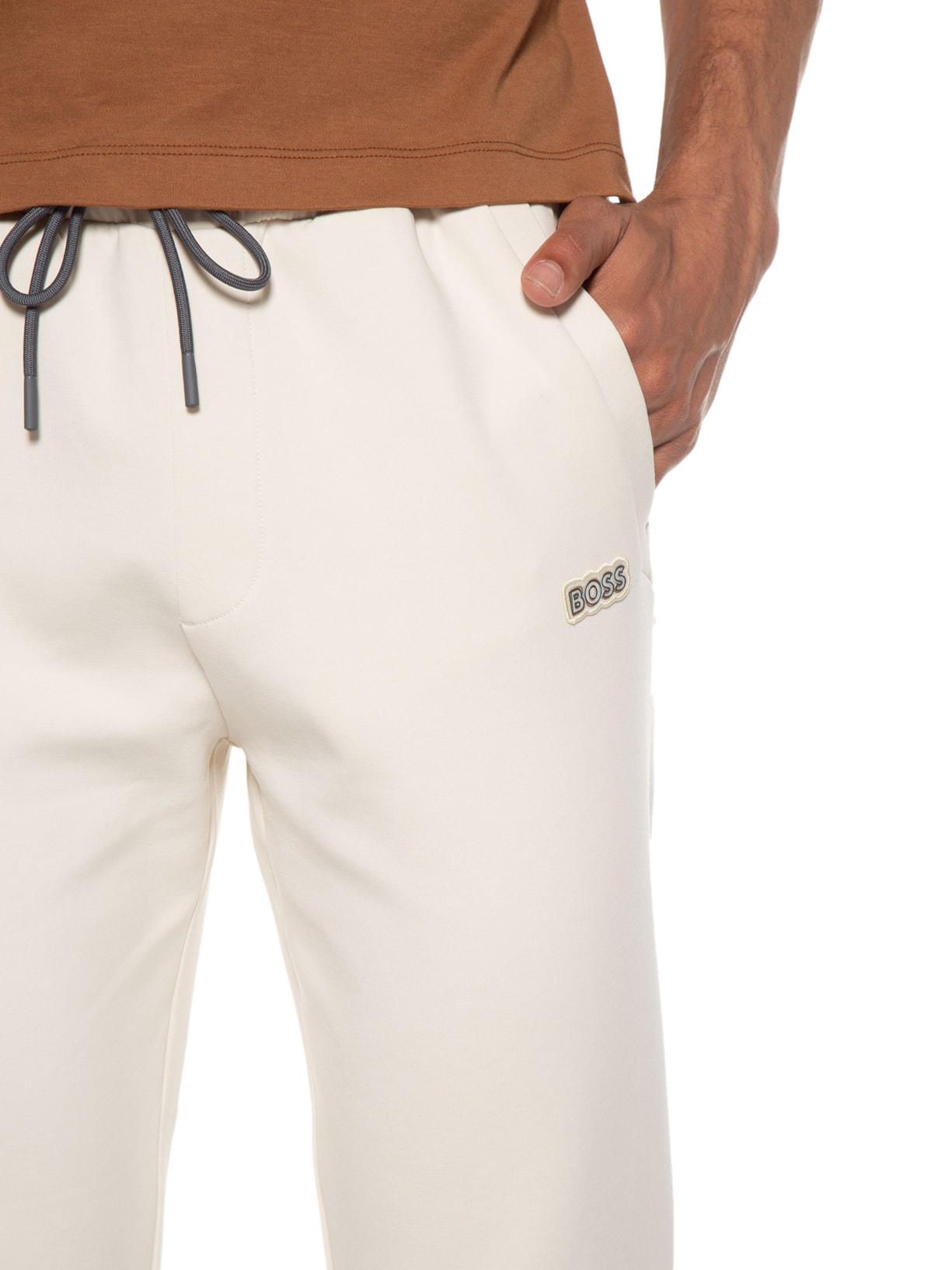 Calça Masculina Moletom Hadiko Bege Boss