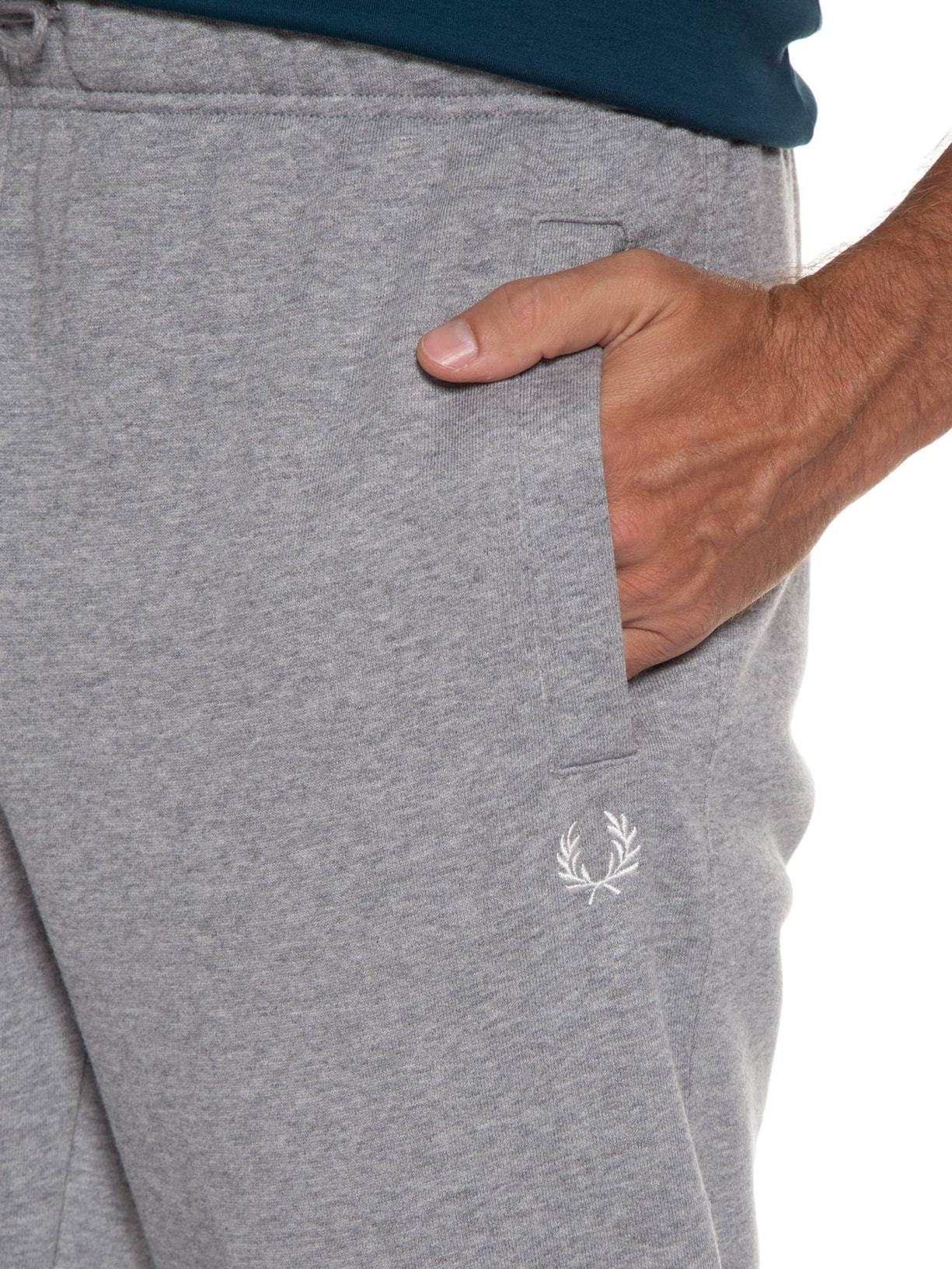 Calça Masculina Moletom Loopback Cinza Fred Perry
