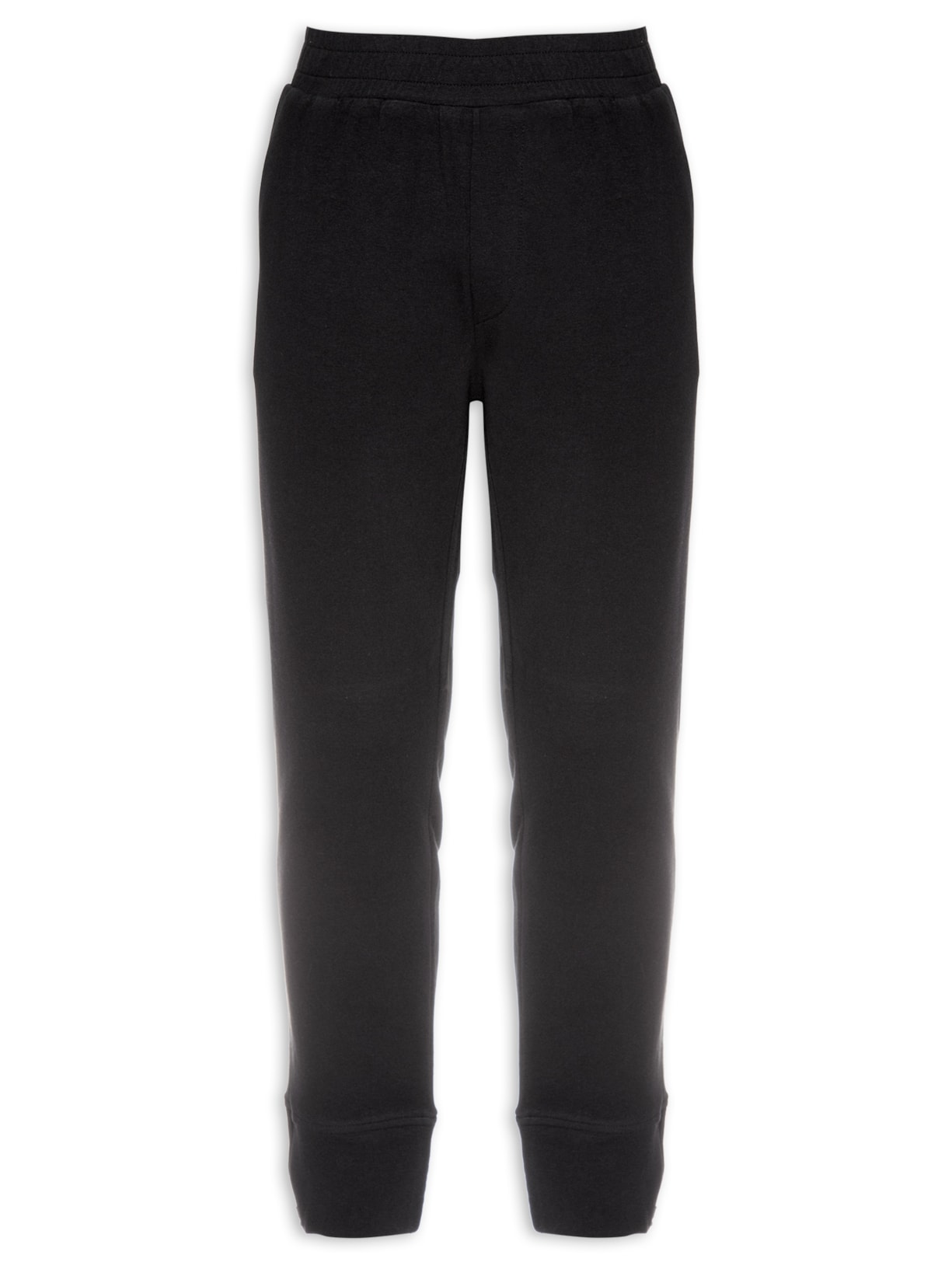 Calça Masculina Moletom Punho - Preto