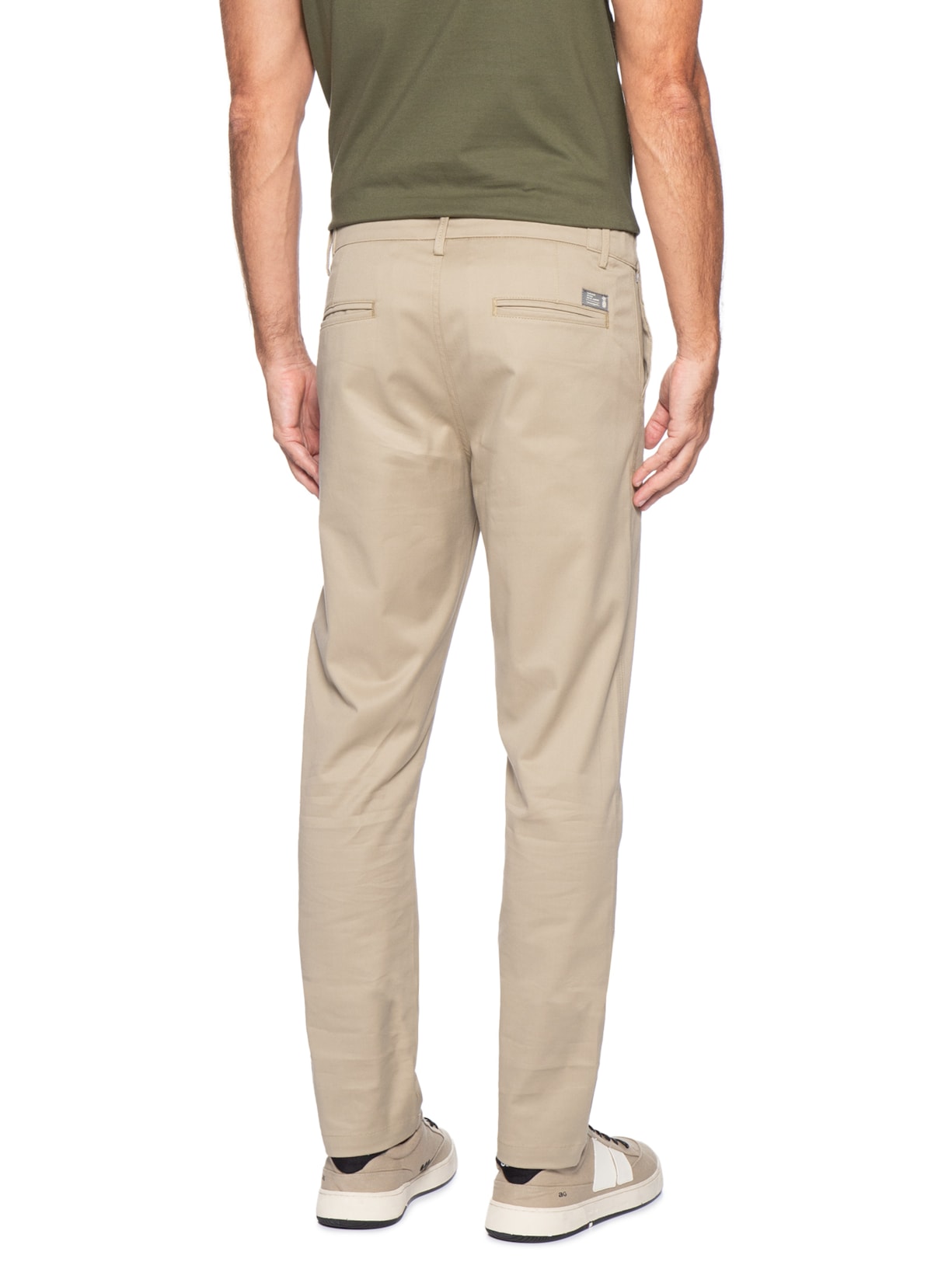 Calça Masculina Moovexx Manhattan Em Algodão Egípcio Bege Pineapple