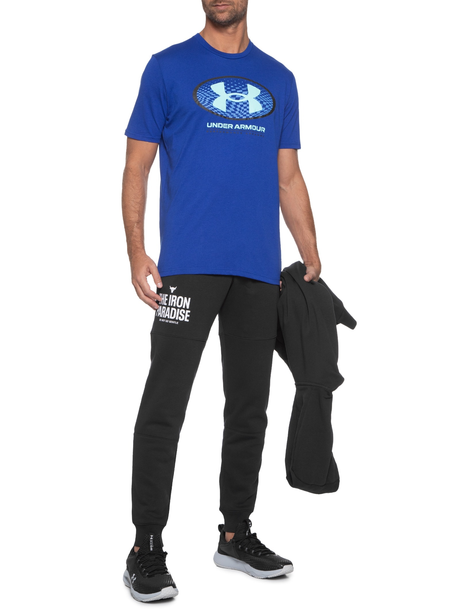Under Armour - Calça Masculina Project Rock Rival Fleece - Preto