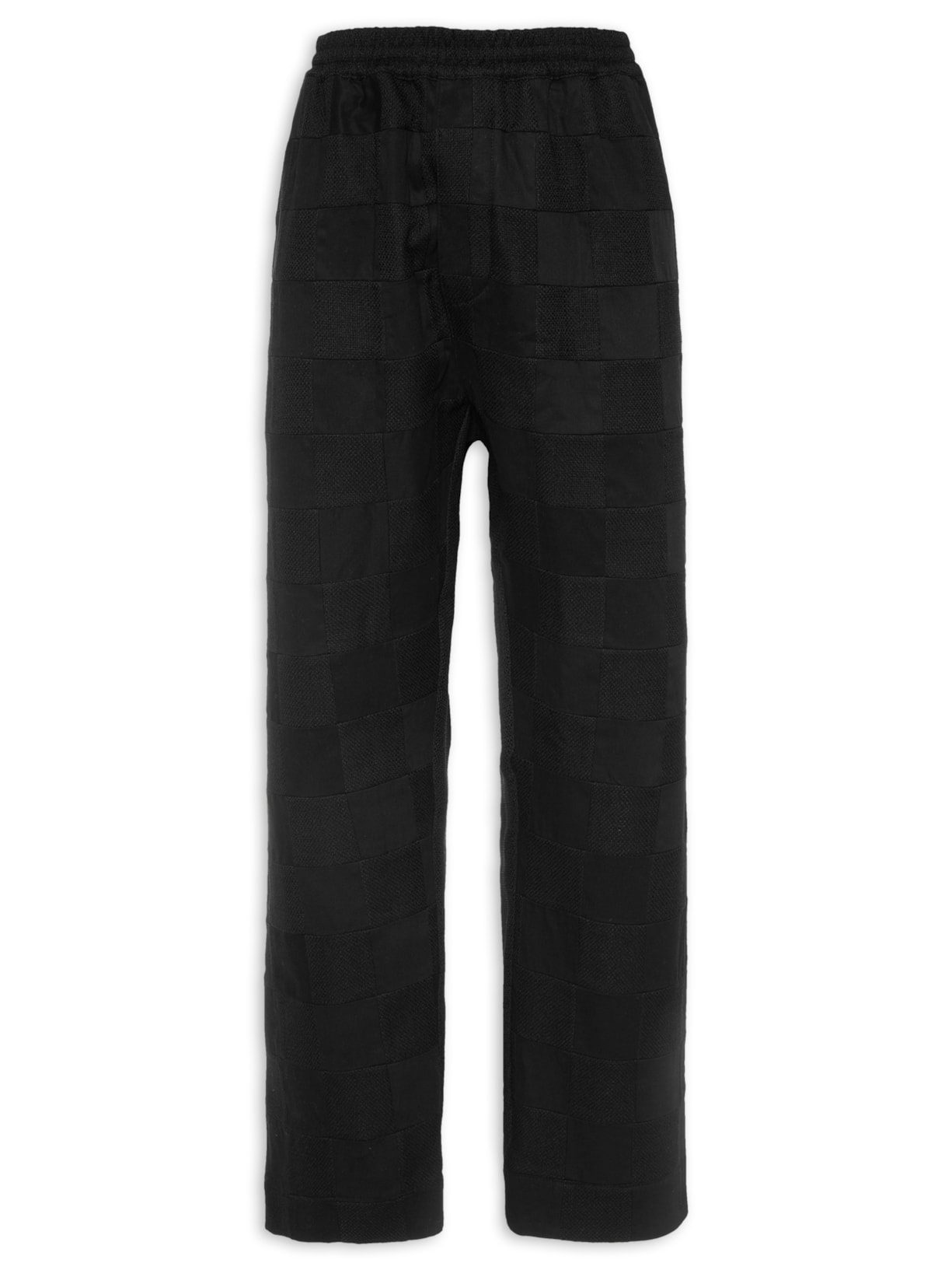Calça Masculina Quadriculada - Preto