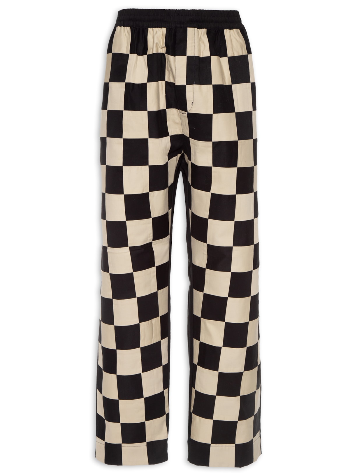 Calça Masculina Quadriculada - Preto