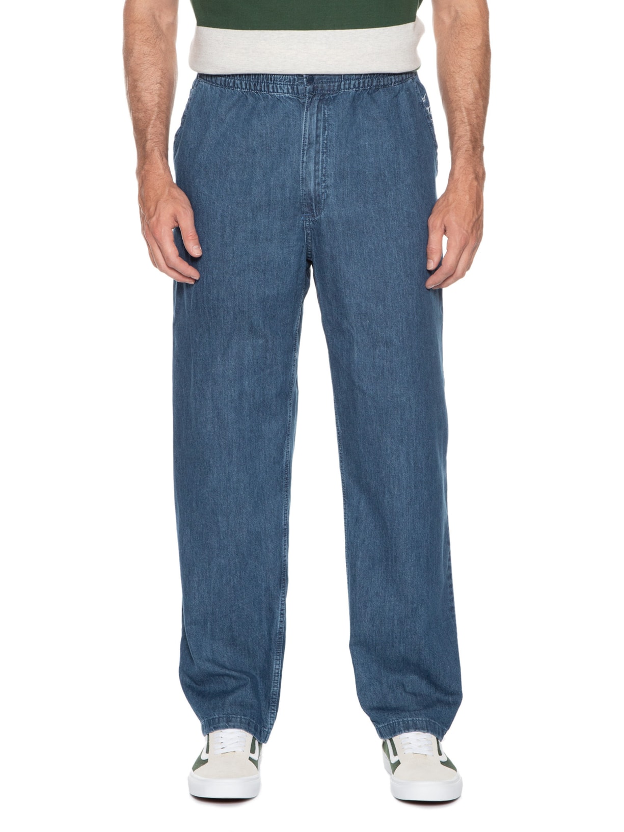 Calça Masculina Range Denim Baggy Tapered Vans Azul